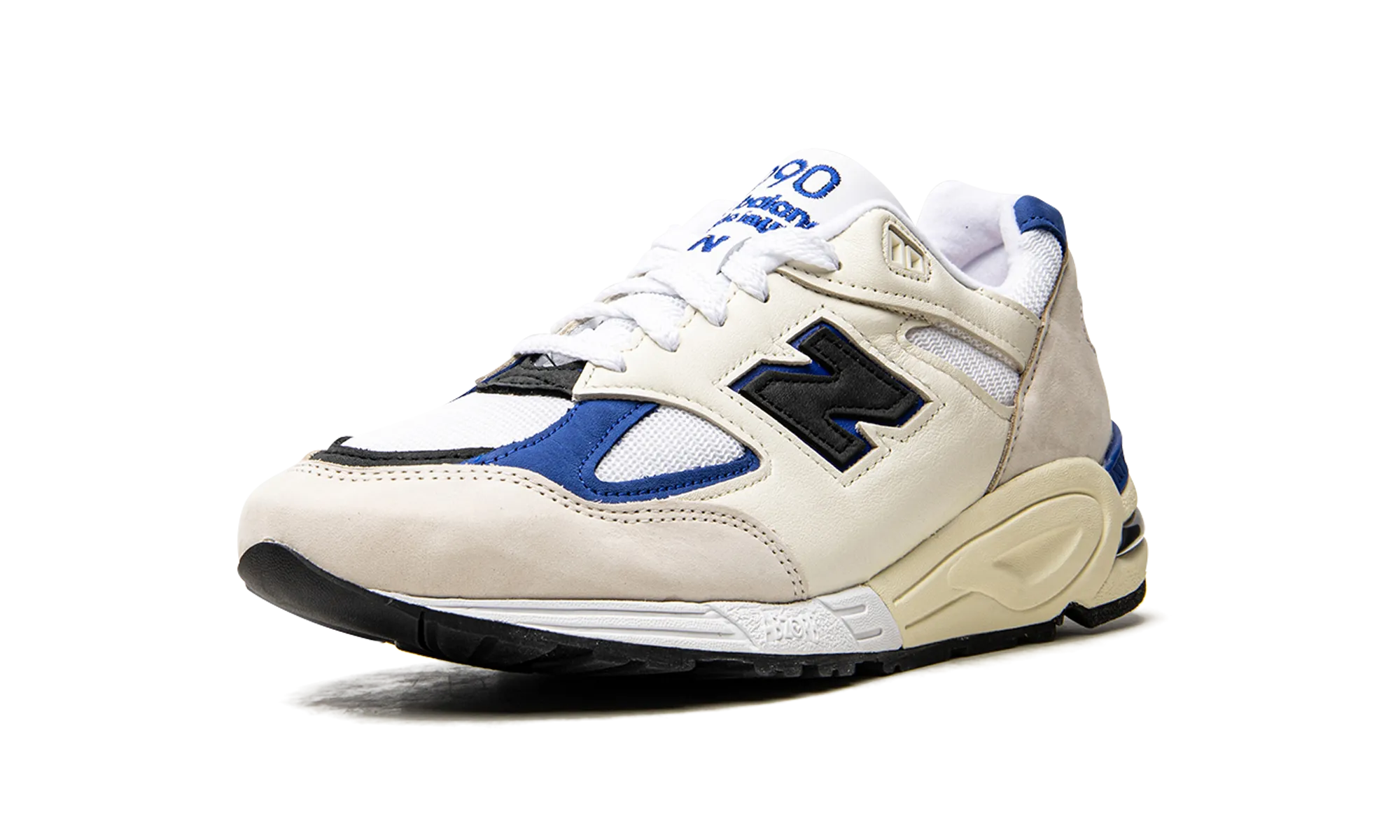 990v2 "Made In USA White/Blue" beginner running footwear