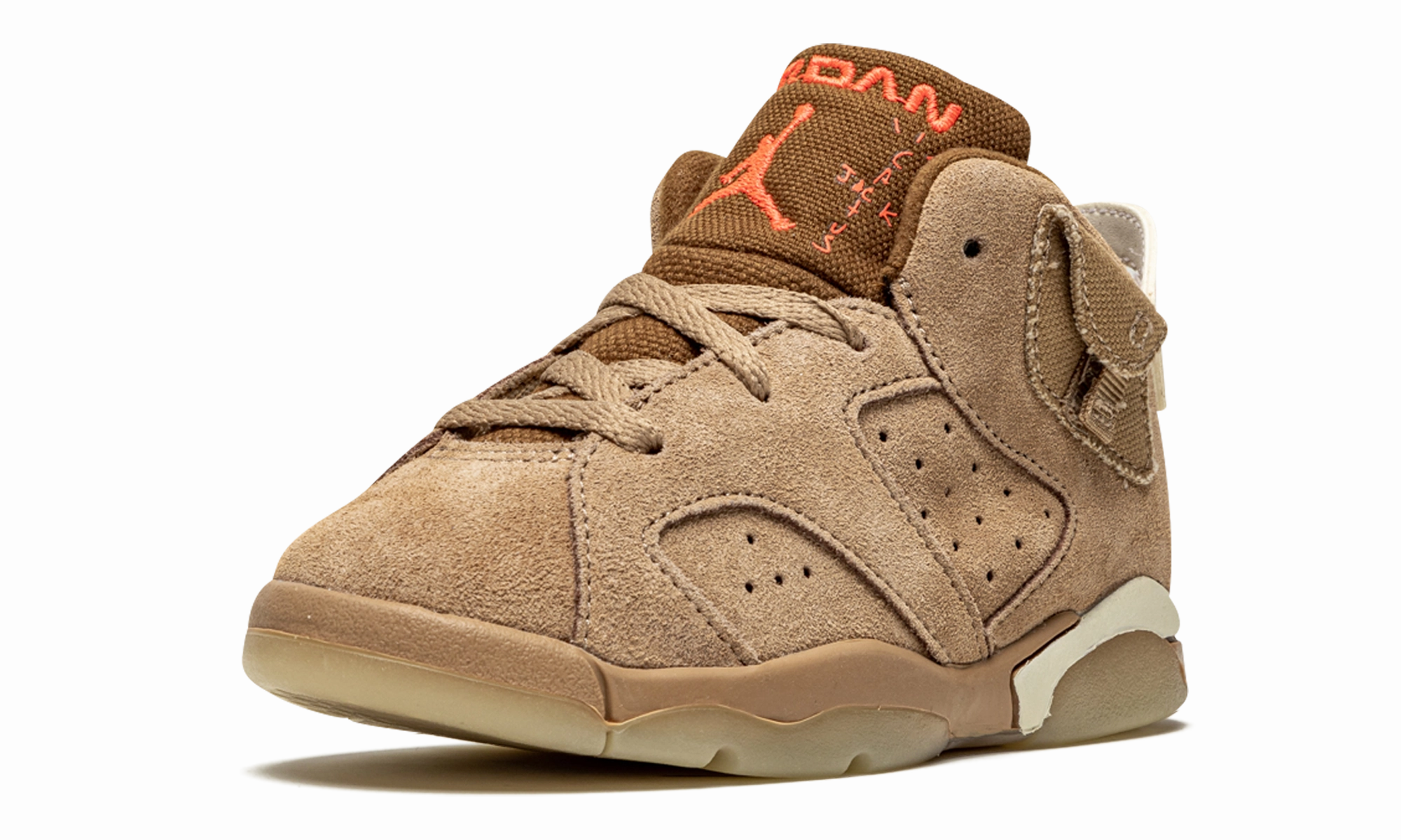 Air Jordan 6 Retro TD "Travis Scott - British Khaki" muddy terrain