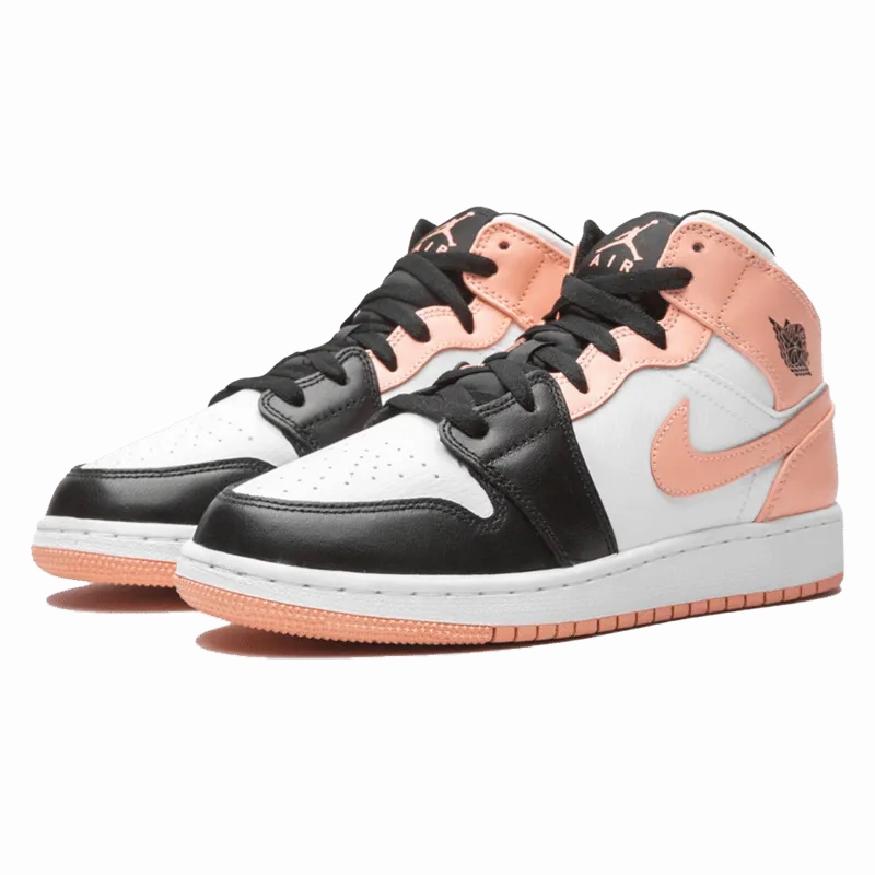 Air Jordan 1 Mid GS Crimson Tint breathable nylon shoes