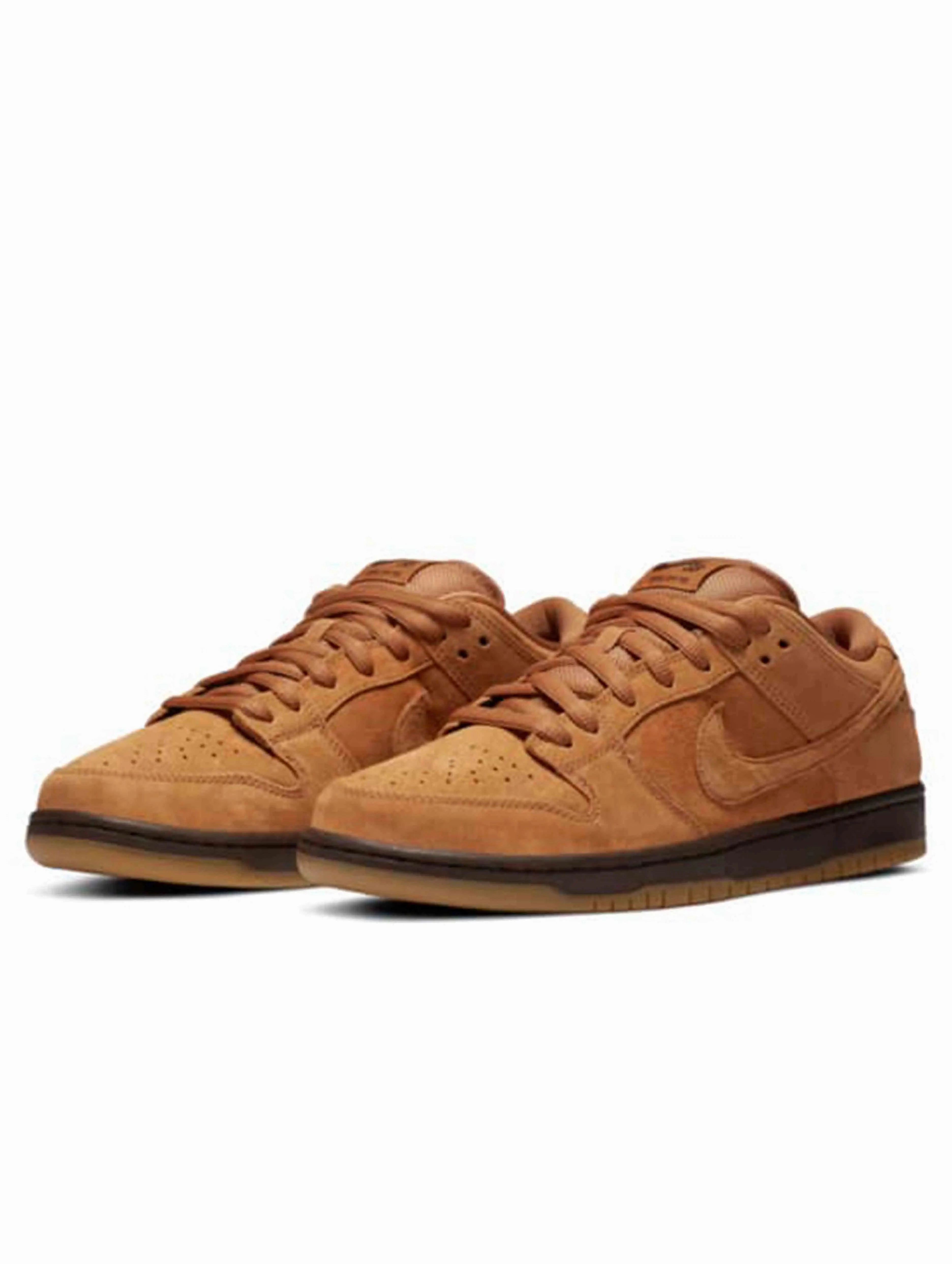 Nike SB Dunk Low Pro Wheat Mocha patchwork running gear Casual Shoes
