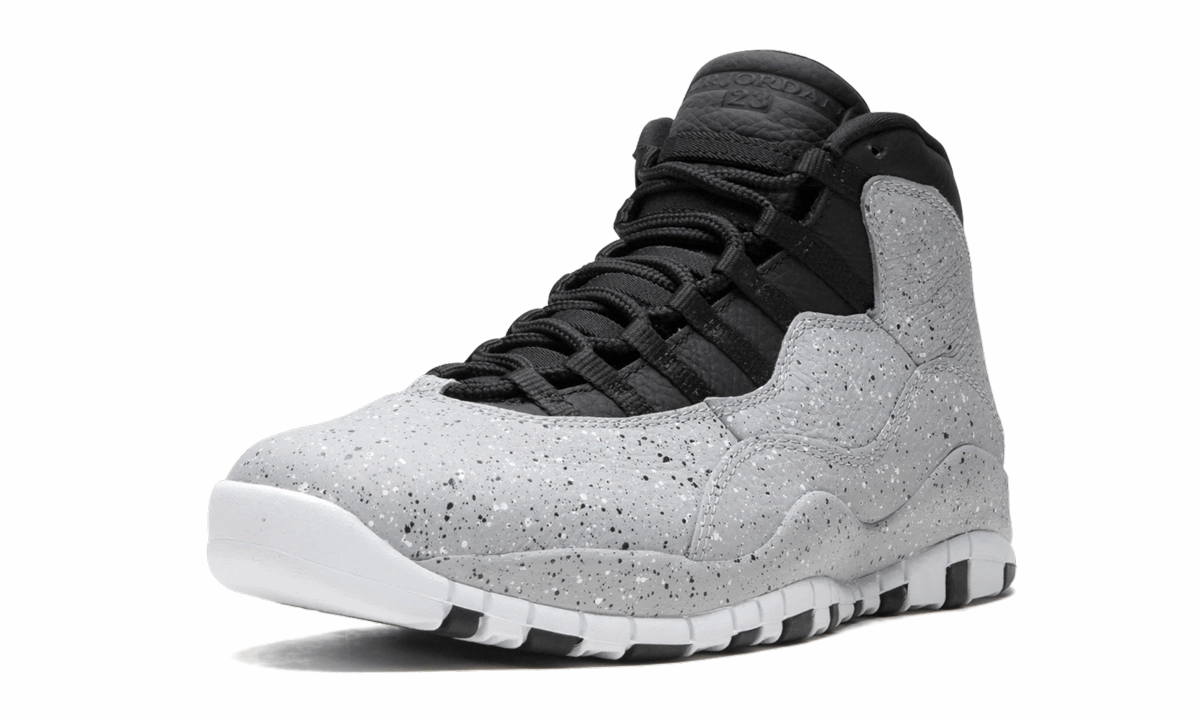 Autumn running style night running footwear Air Jordan 10 "Light Smoke"