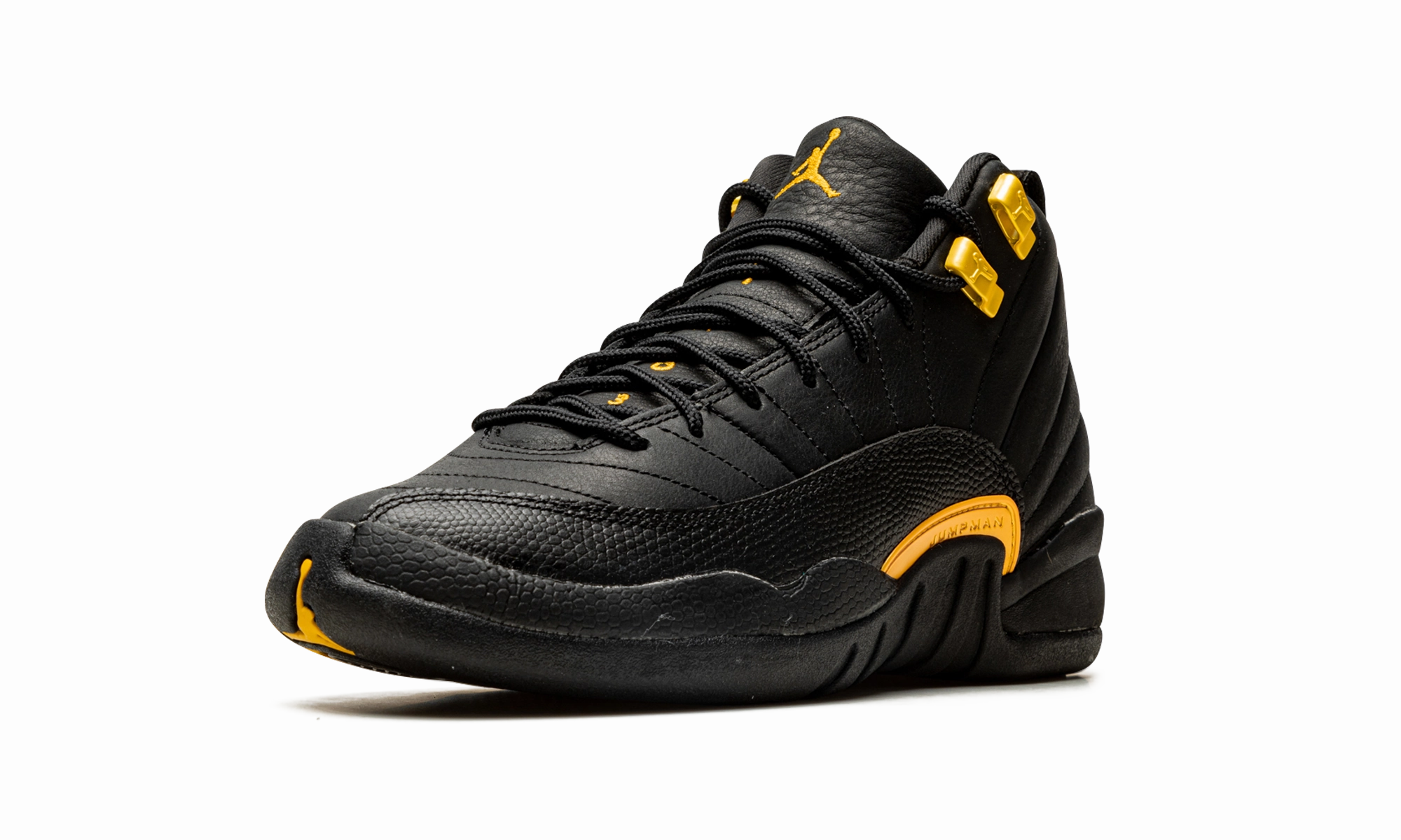 sweat - wicking running shoes Air Jordan 12 GS "Black Taxi"