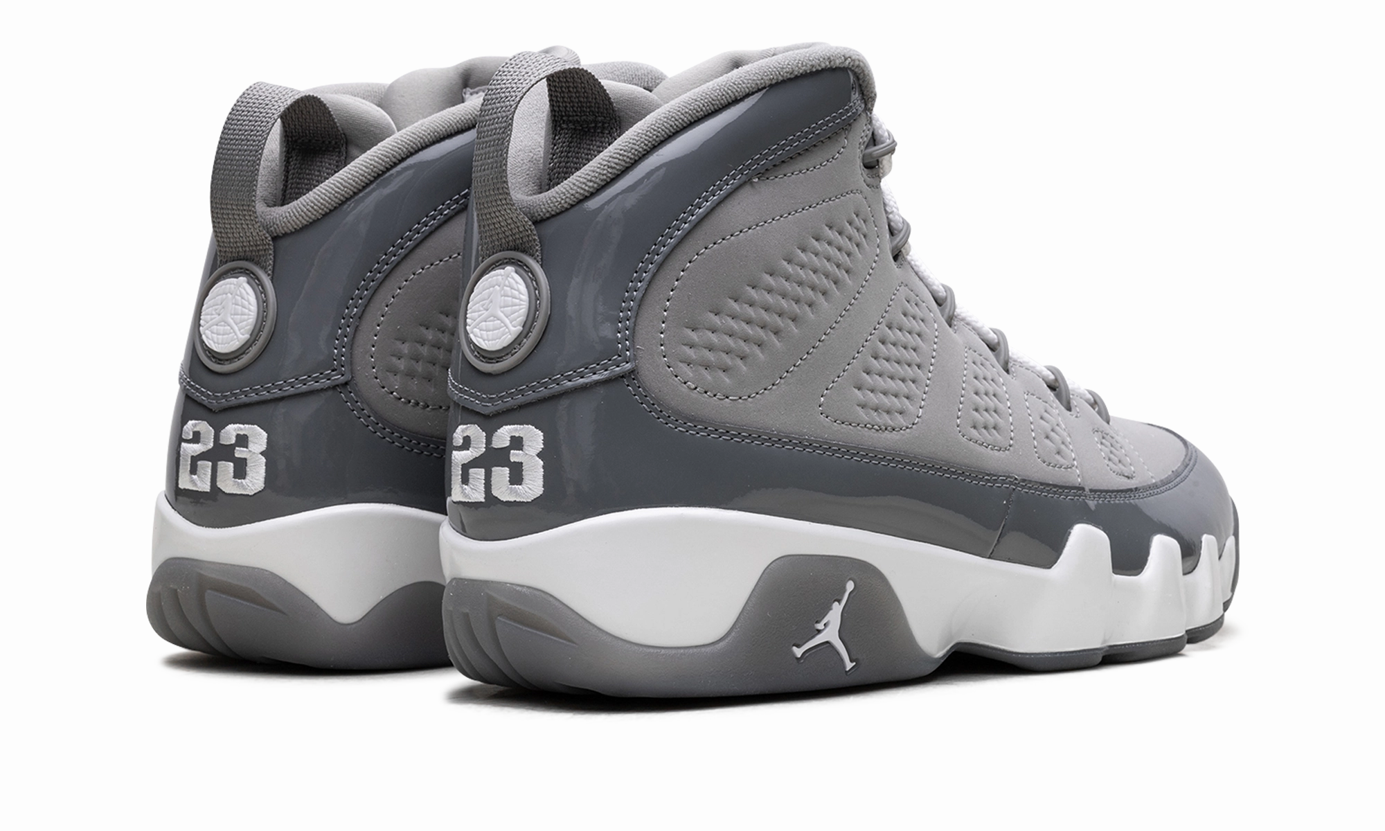 Air Jordan 9 "Cool Grey 2025" running in well - maintained tracks shoes running in a cave area shoes