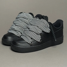 smooth - surface - slipperiness shoes Nike Air Force 1 Rope Laces Lanvin??Black&amp;White
