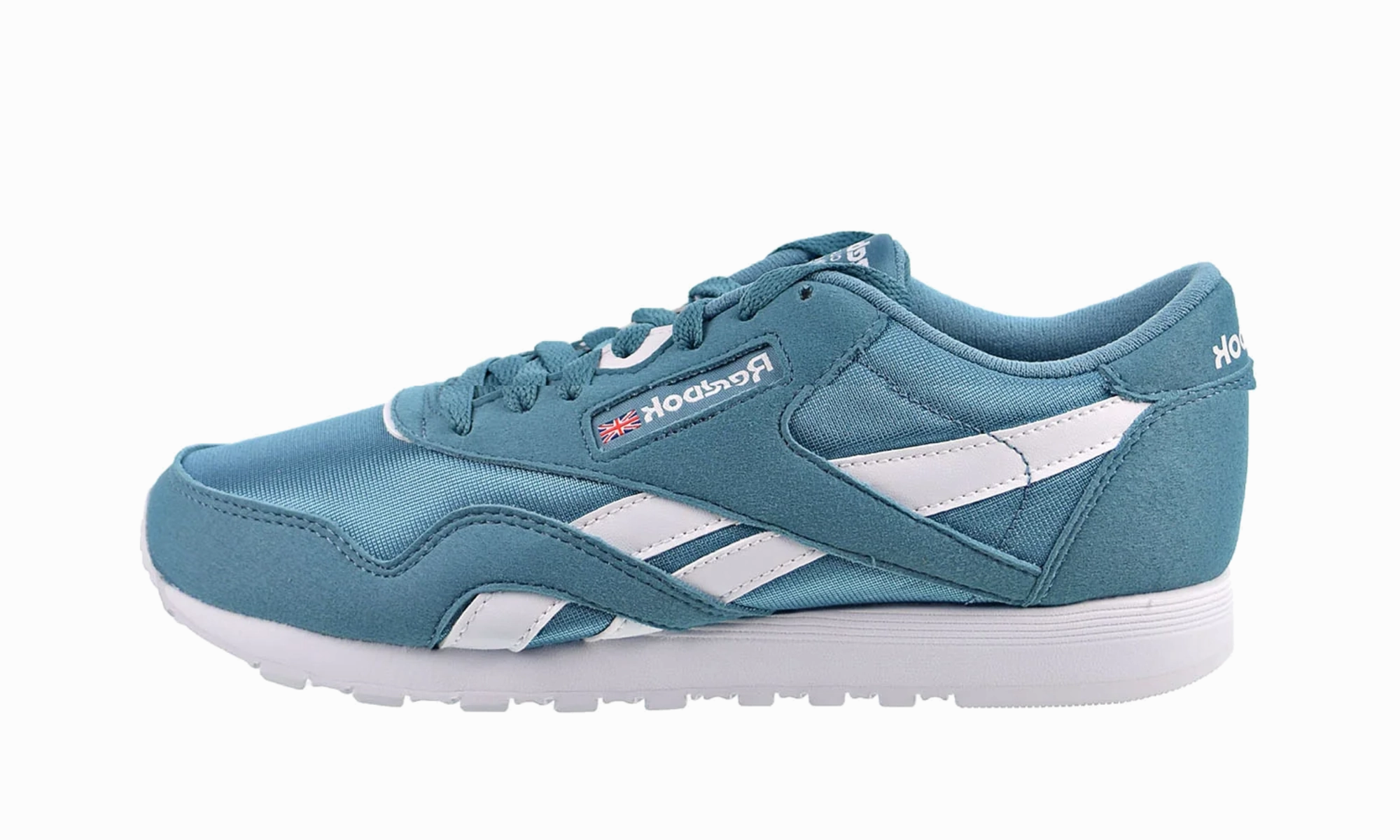 Durable easy - to - put - on shoes Classic Leather Nylon Color WMNS "Mineral Mist/White"