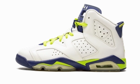 Air Jordan 6 Retro GS "Fierce Green" running - goal Indoor fitness