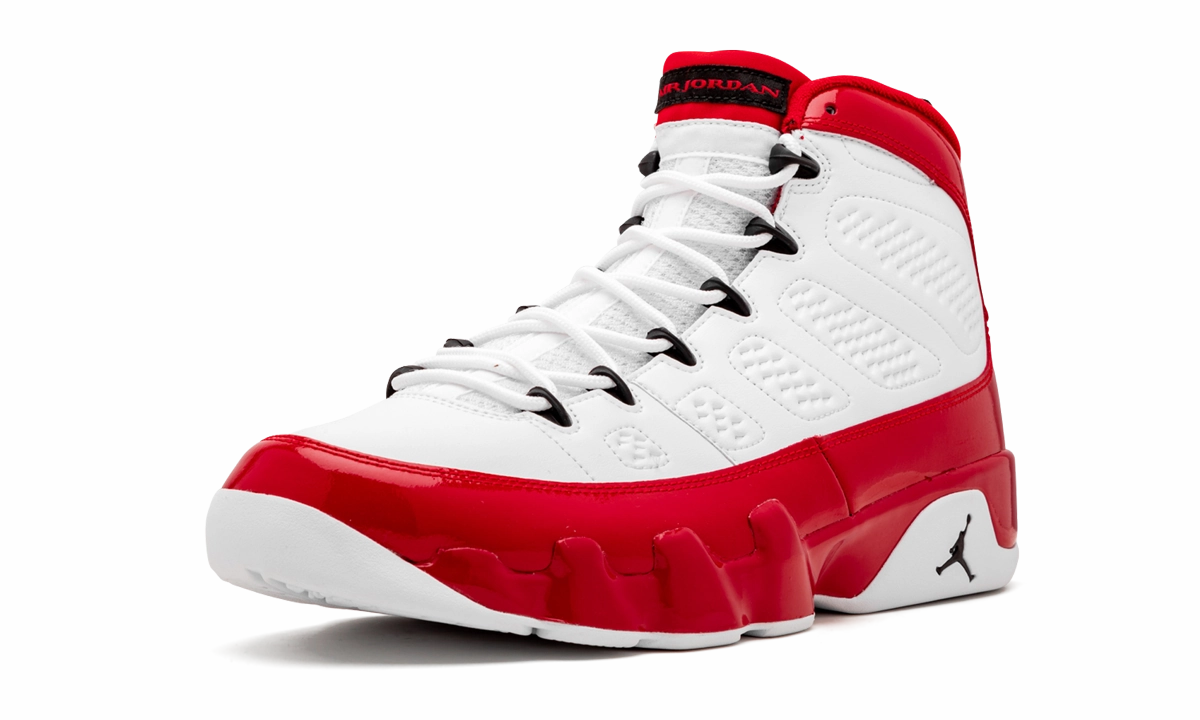running in a bike lane area shoes Late evening accessory Air Jordan 9 "White/Red/Black"