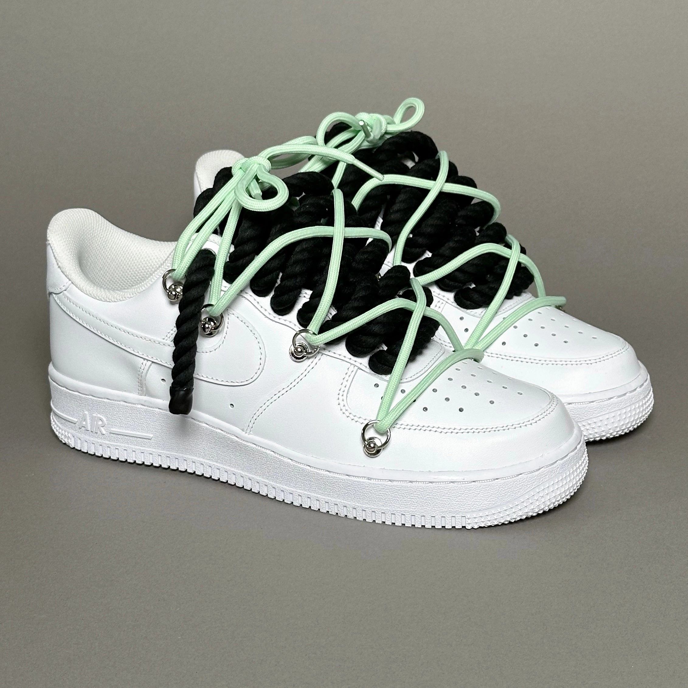 Nike Air Force 1 Rope Laces??Triple White desert - themed running gear