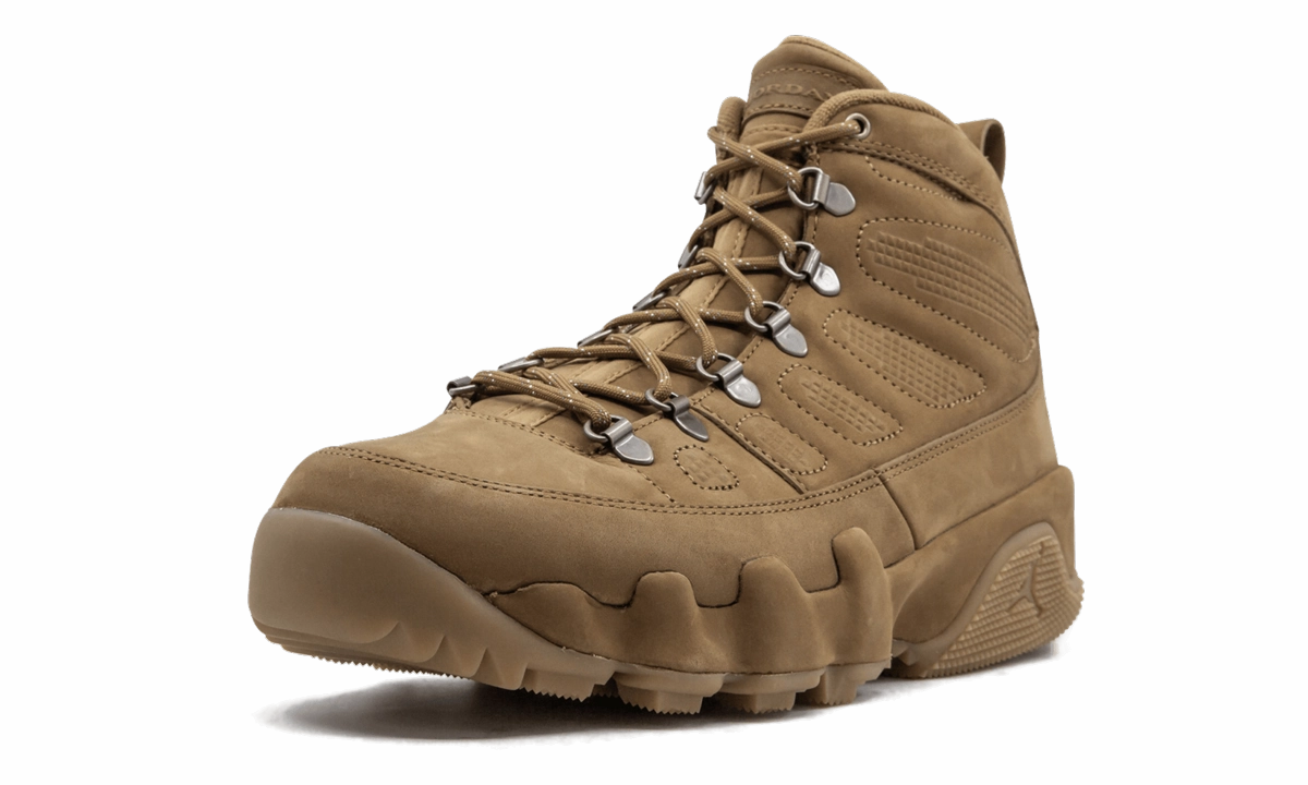 humid - weather shoes outdoor track running option Air Jordan 9 Retro Boot NRG "Wheat"