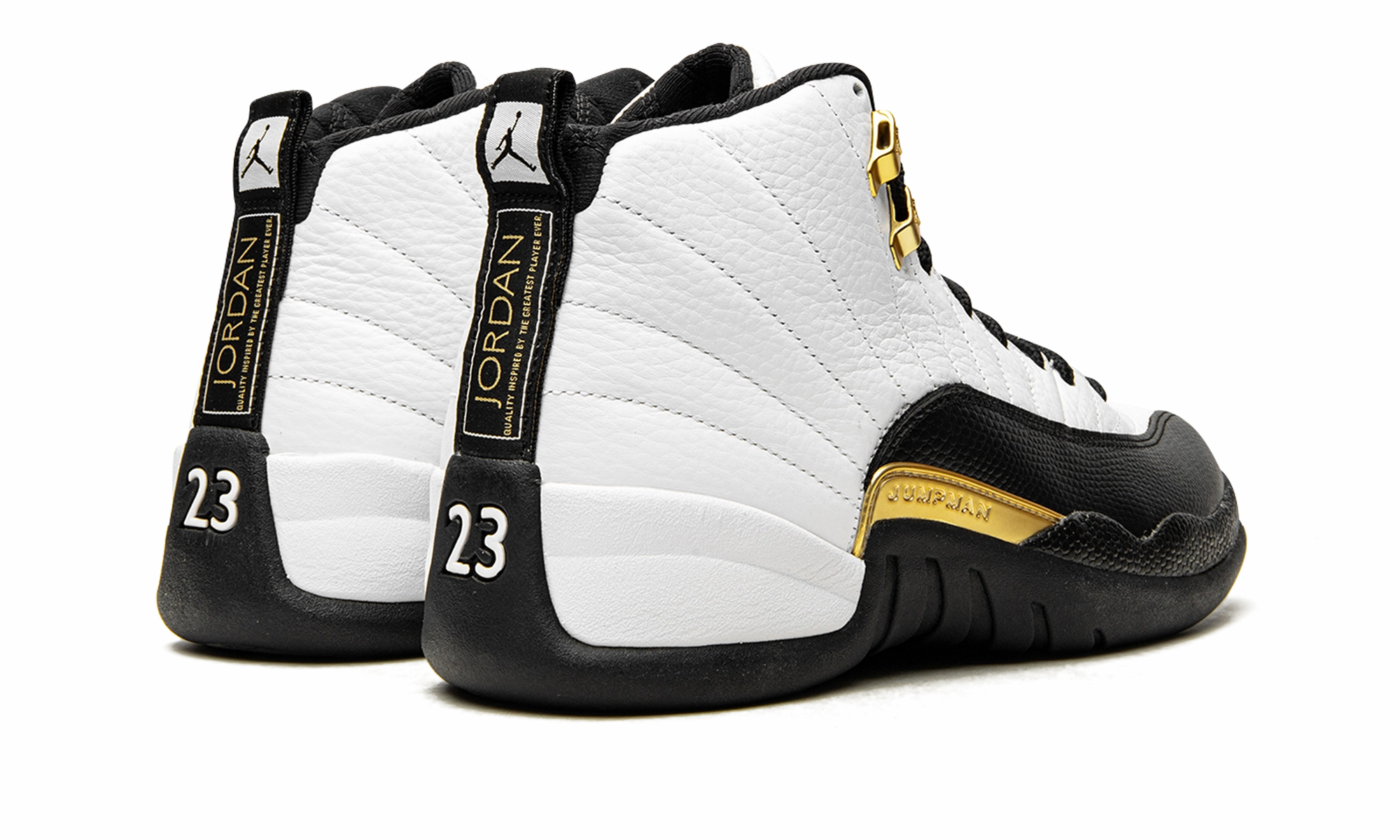 Air Jordan 12 Retro "Royalty Taxi" running on snow shoes