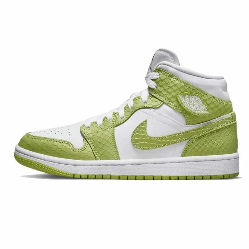 Flexible Cushioning Air Jordan 1 Mid SE 'Green Python'