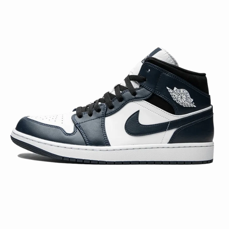 Reaction - time - improving Air Flow Design Air Jordan 1 Mid Armory Navy