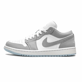 waterproof running gear track runner's shoe chance Jordan 1 Low White Wolf Grey