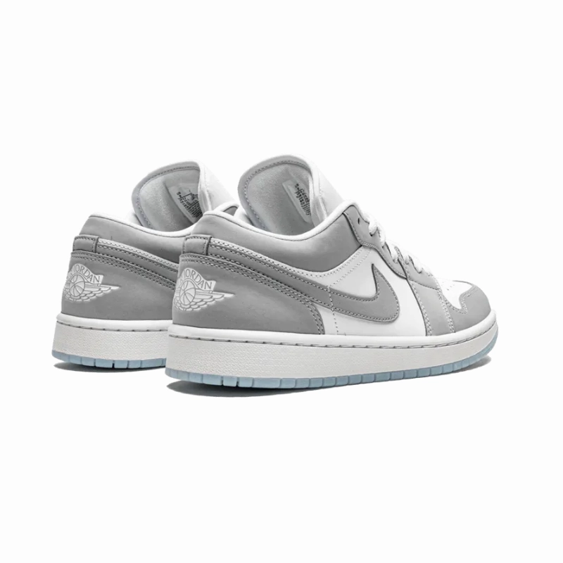 Jordan 1 Low White Wolf Grey comedy - themed running shoes