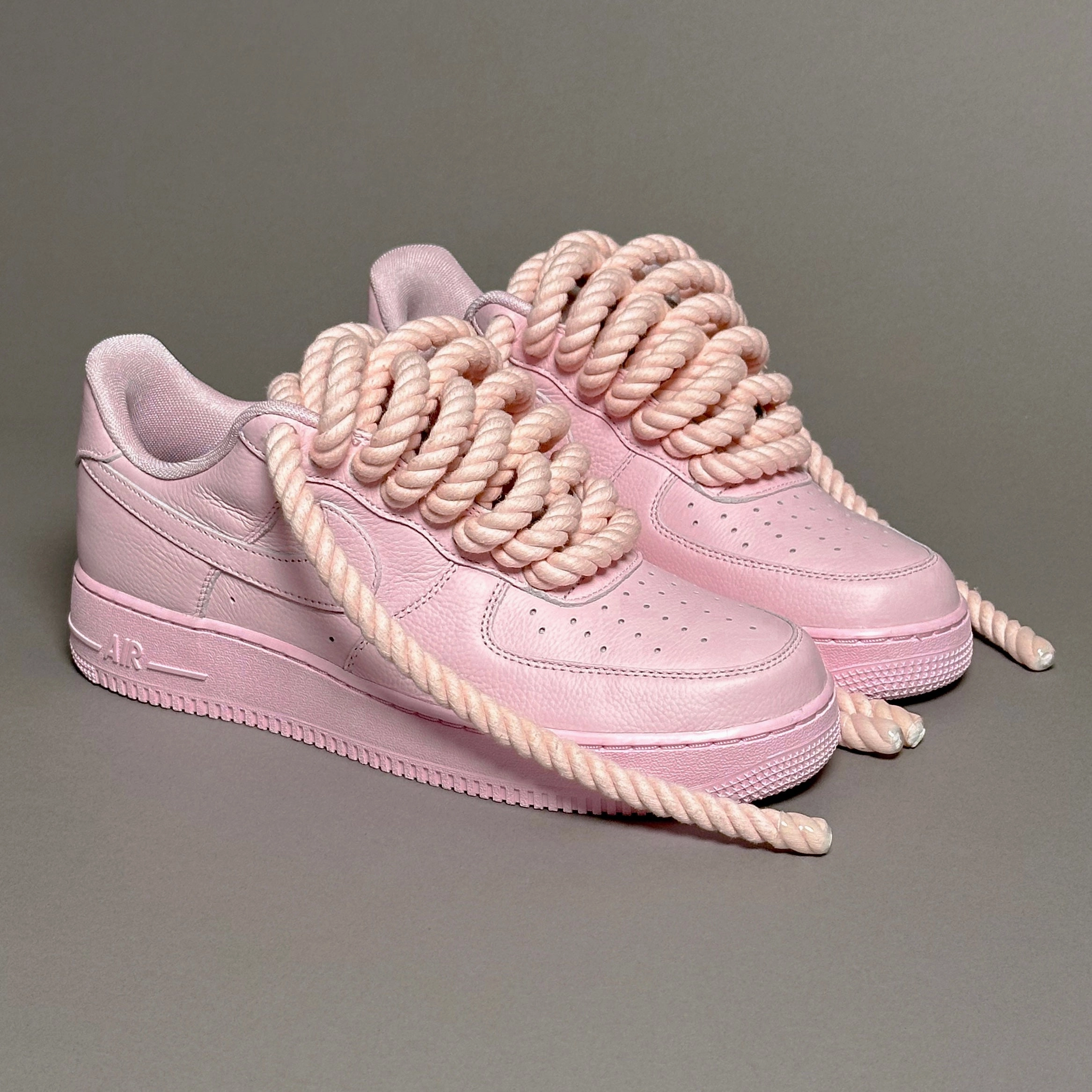 Nike Air Force 1 Pastel "Rope Laces Pink Tint" V2 Lace Up anti - blister