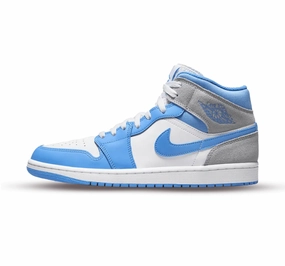 Air Jordan 1 Mid University Blue Grey relay running
