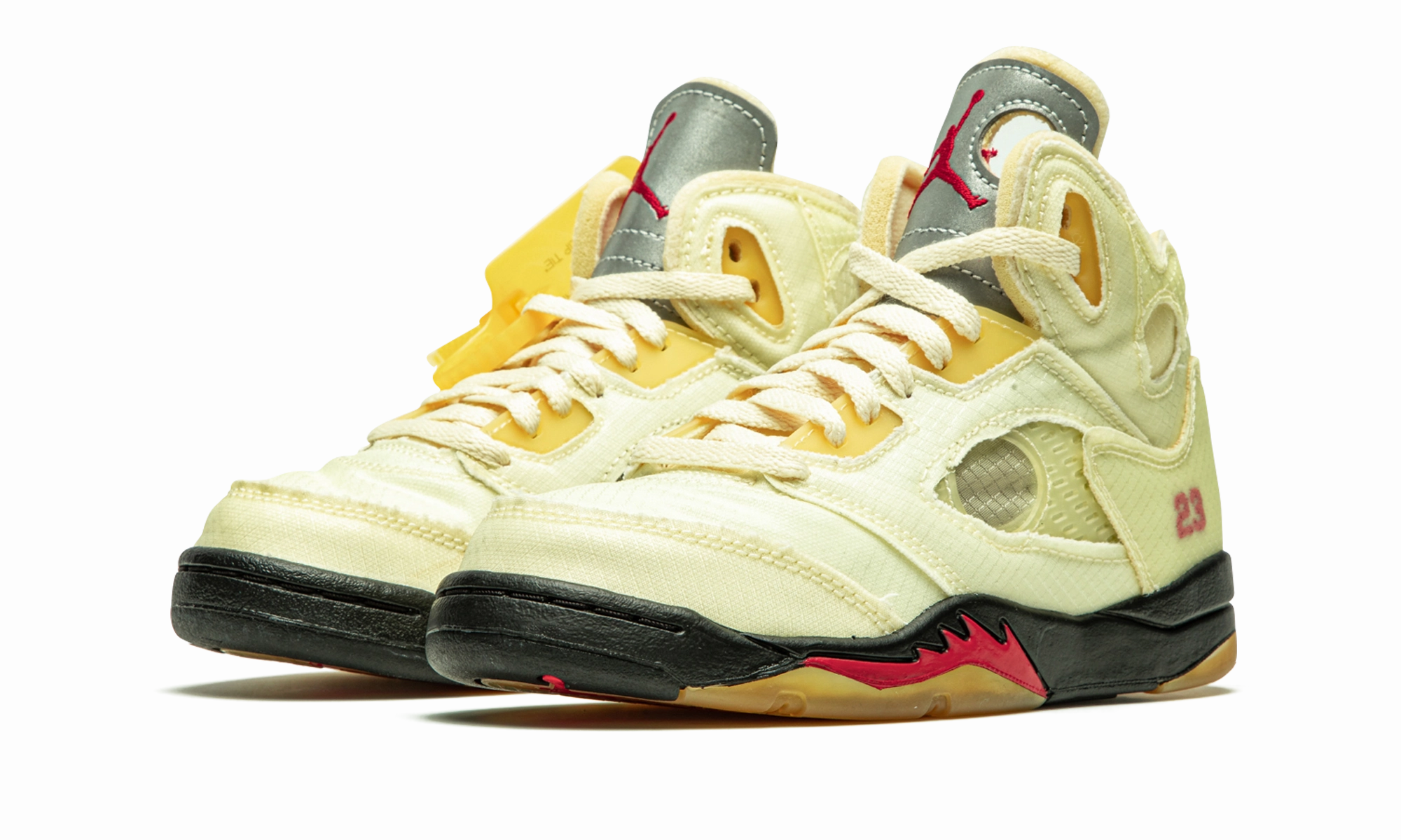Air Jordan 5 Retro SP PS "Off-White - Sail" running with music shoes multi - sport