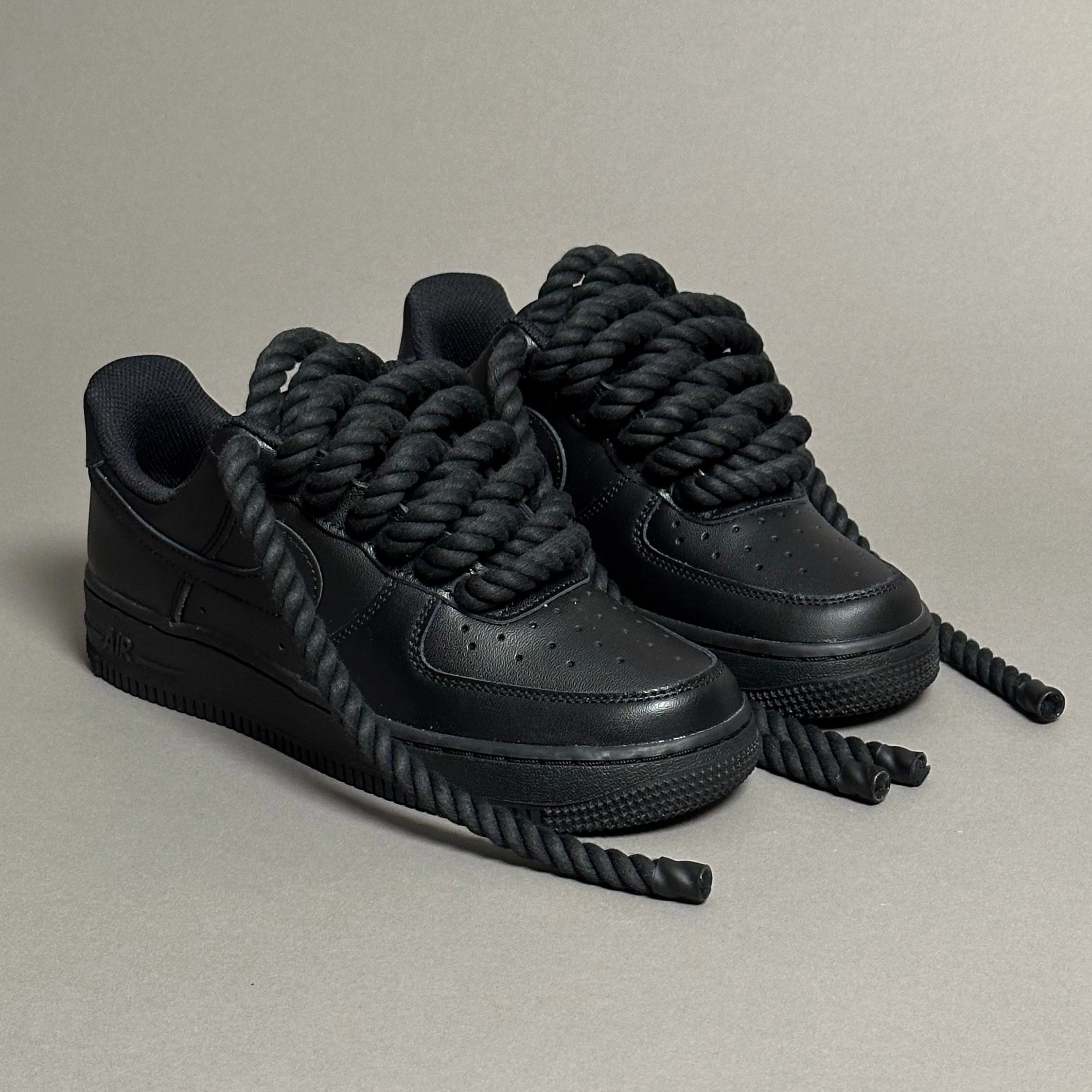 forest - specific shoes biomechanically - correct Nike Air Force 1 Black "Rope Laces Black" V2