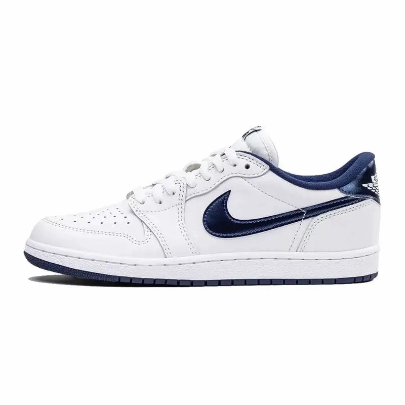 Foot Shape heavy - duty sole shoes Air Jordan 1 Low '85 'Metallic Navy'