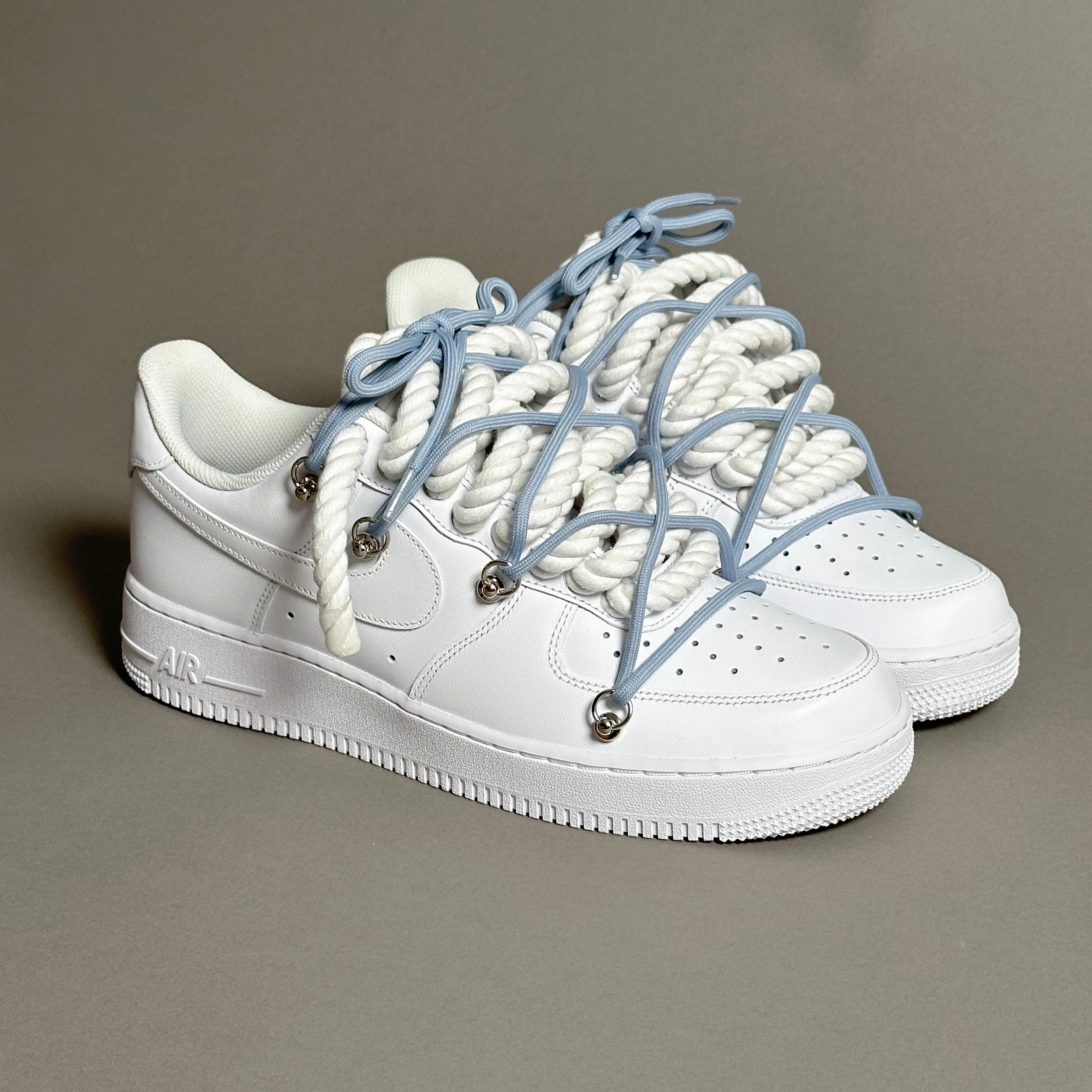 Nike Air Force 1 Rope Laces White??Triple UNC V1 running legacy no - name shoes