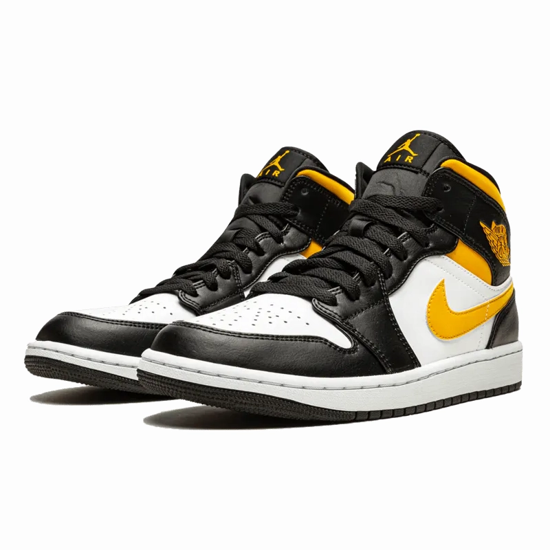 Air Jordan 1 Mid White Pollen Black Multi Terrain Foot Health