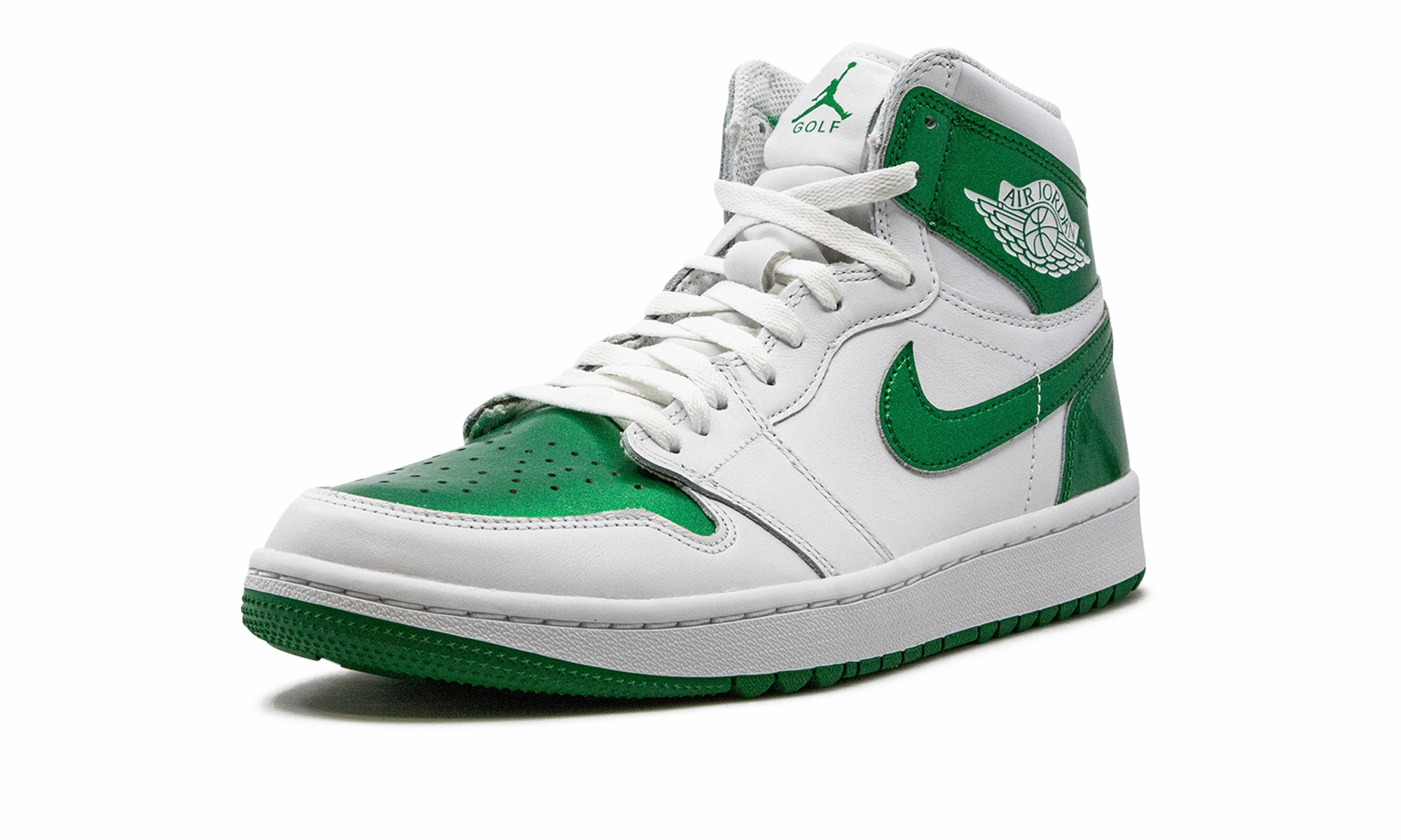 Air Jordan 1 High Golf "Metallic Green" quick dry Endurance Style.