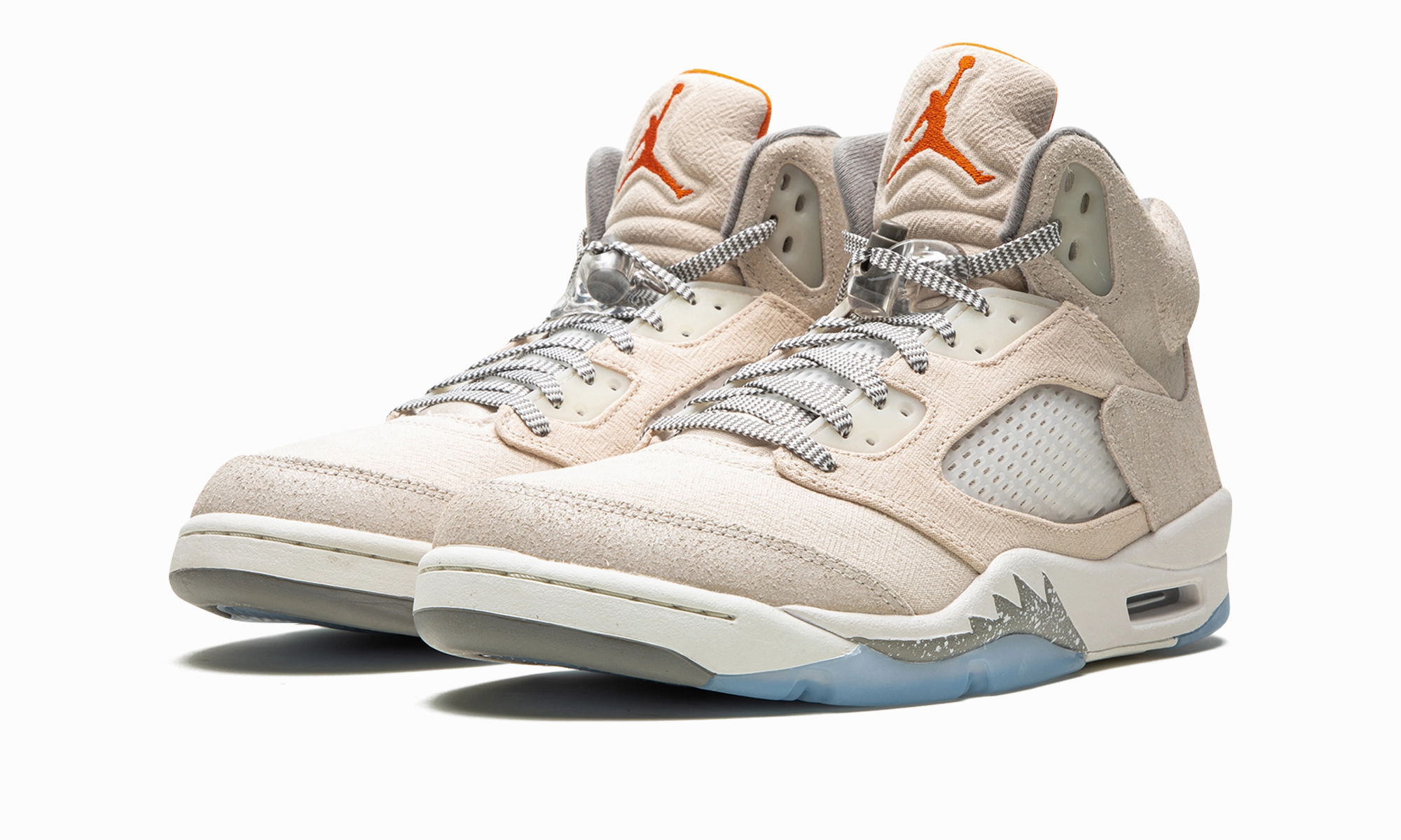 running with a backpack shock - absorbing rubber sole shoes Air Jordan 5 "Craft"