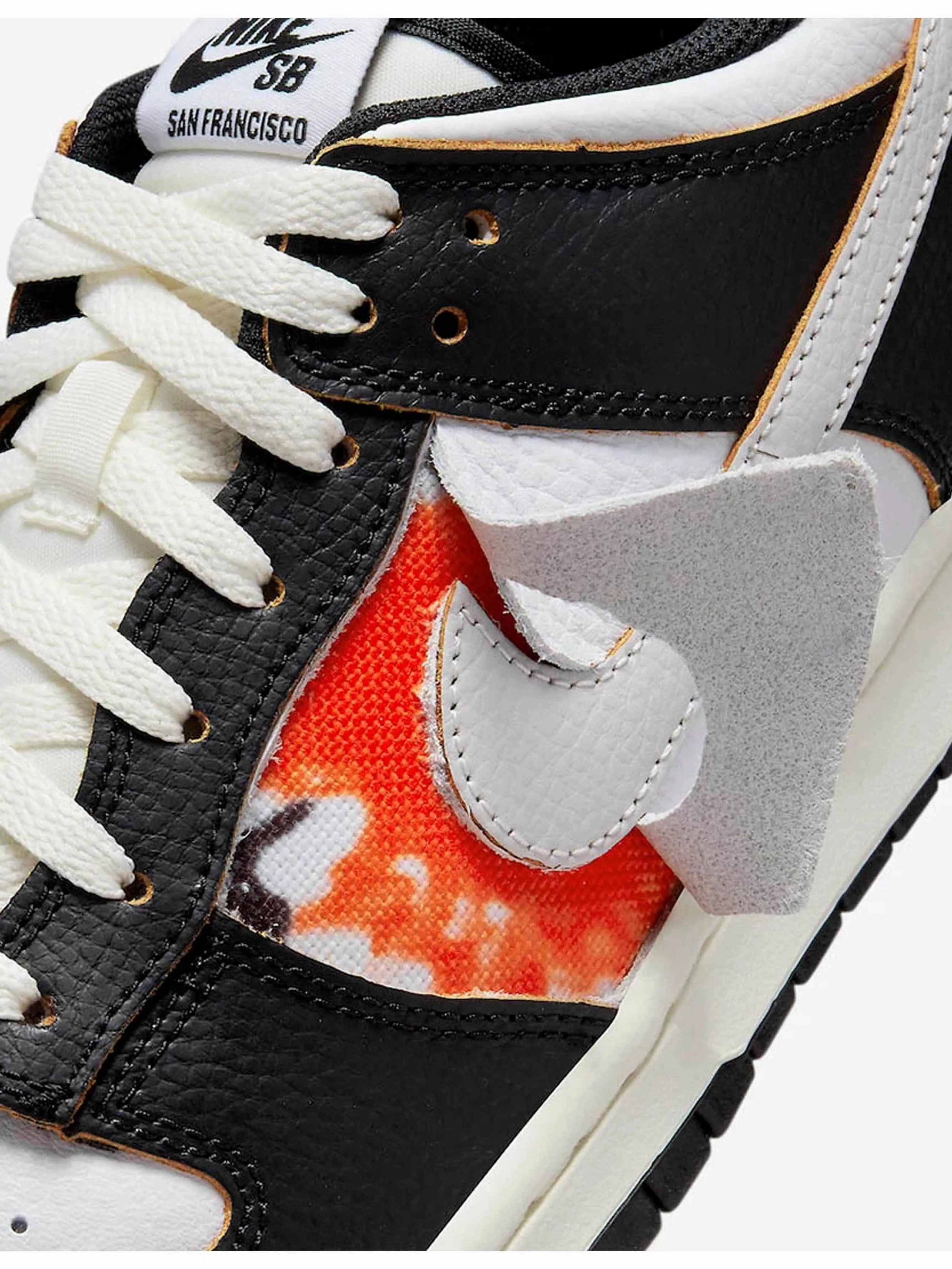 fringe - decorated running option treadmill workout running shoes Nike SB Dunk Low HUF San Francisco