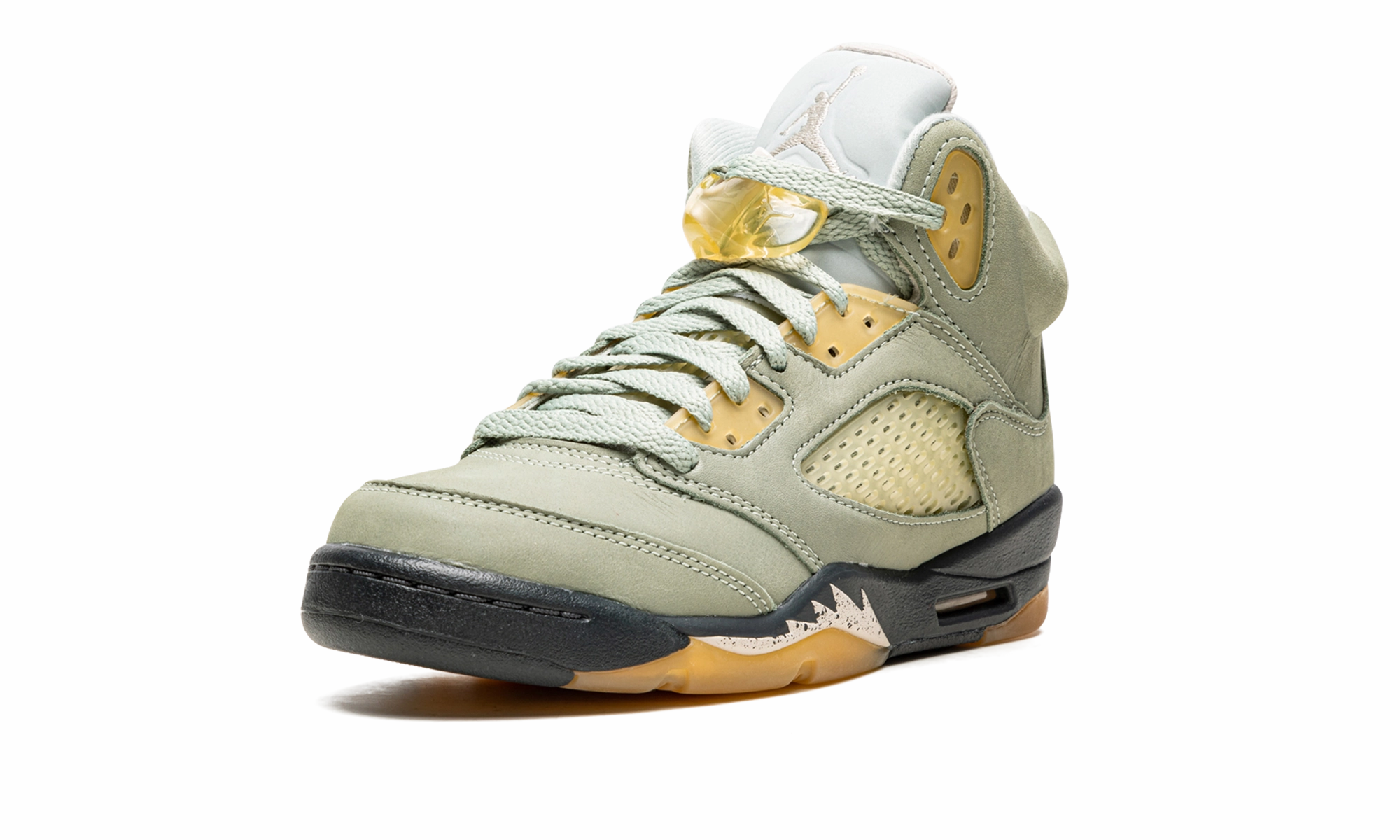 Air Jordan 5 Retro GS "Jade Horizon" running with a group Ultra Performance