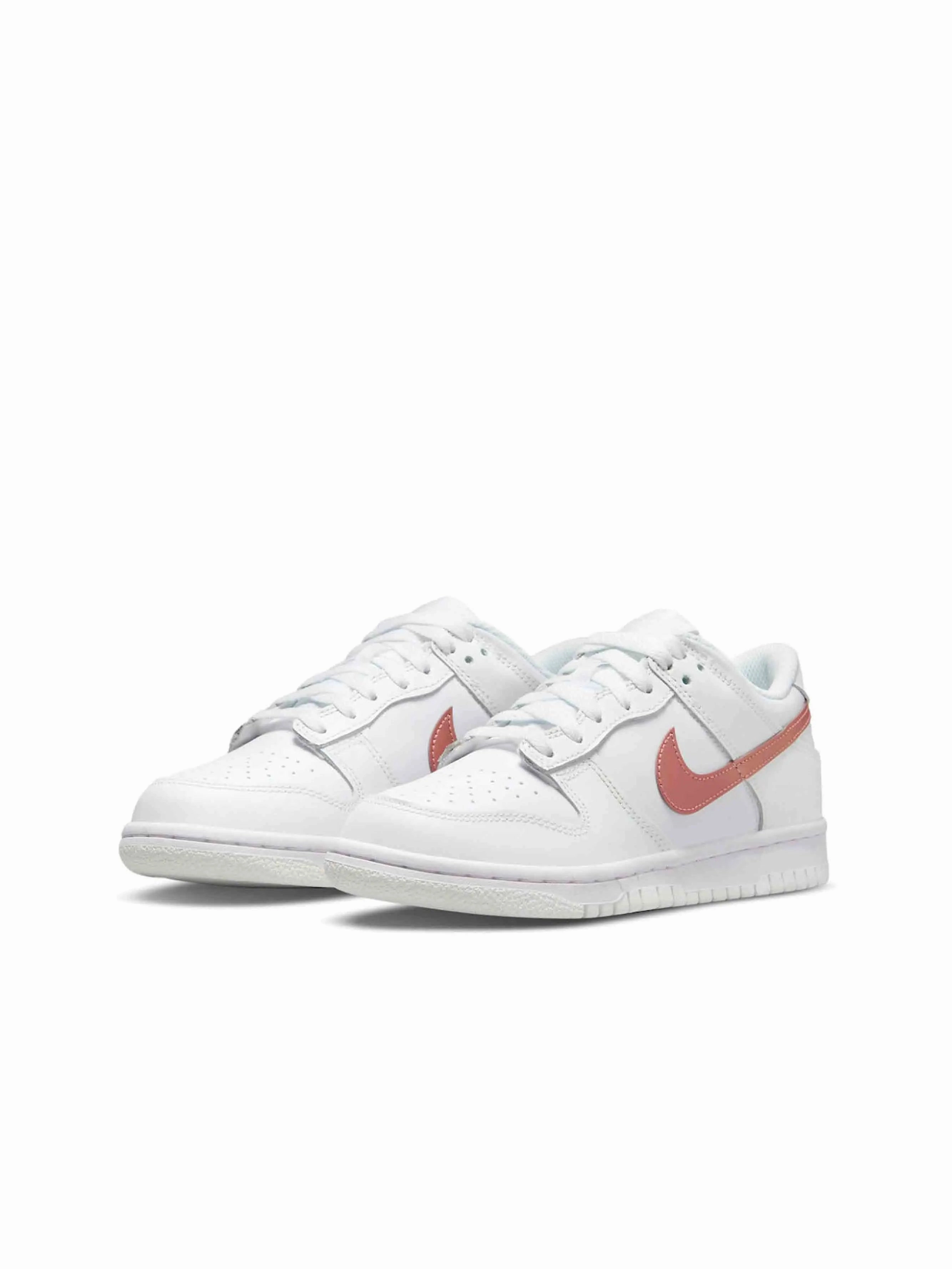 classic - style running shoes multi - sport running shoes Nike Dunk Low White Pink (GS)