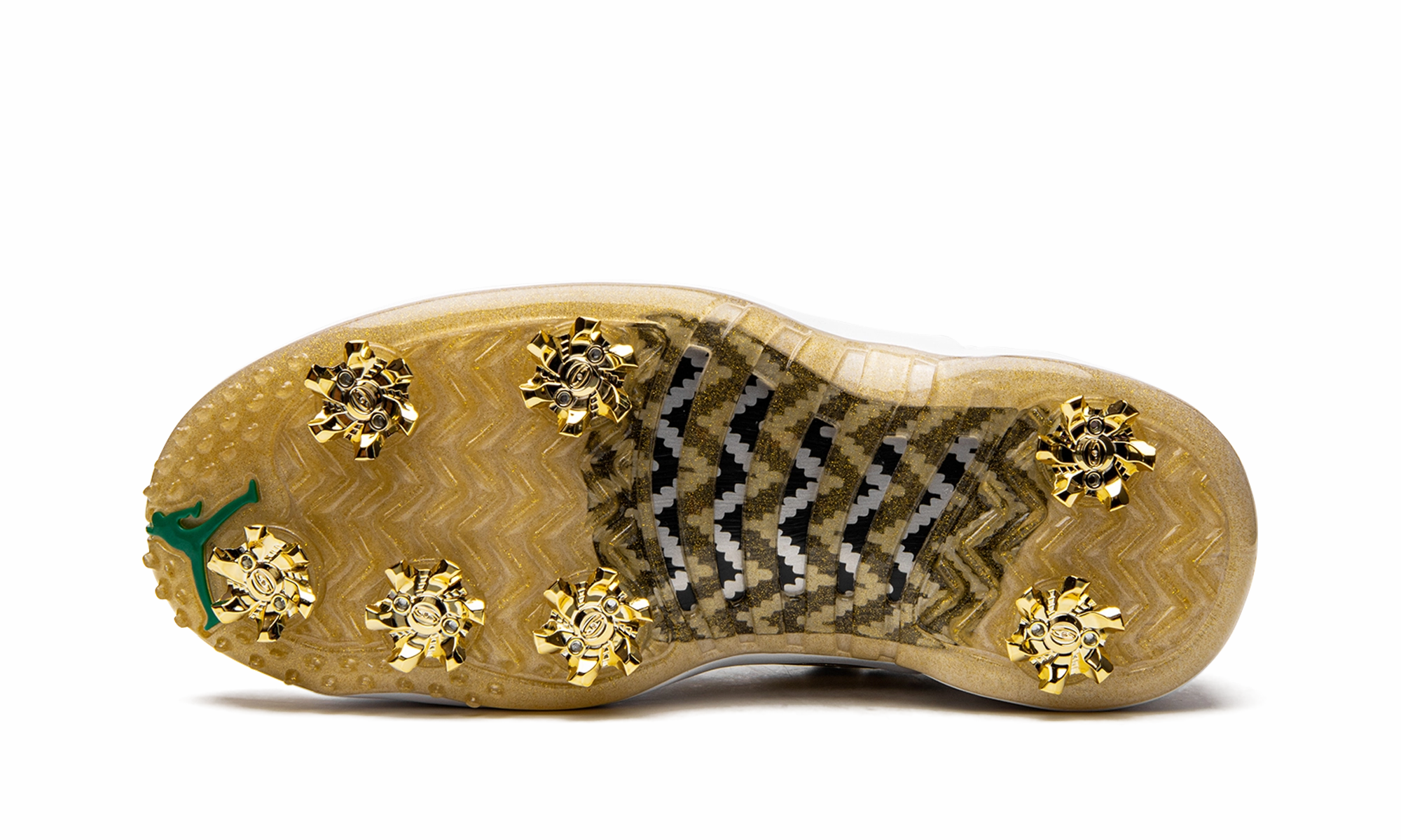 Jordan XII G NRG M22 "Jordan 12 Golf - White Metallic" running for a way to stay happy