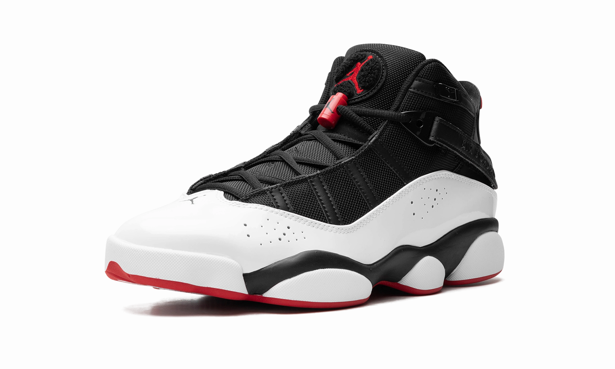 Travel-friendly Air Jordan 6 Rings "Wht/Blk/Red"