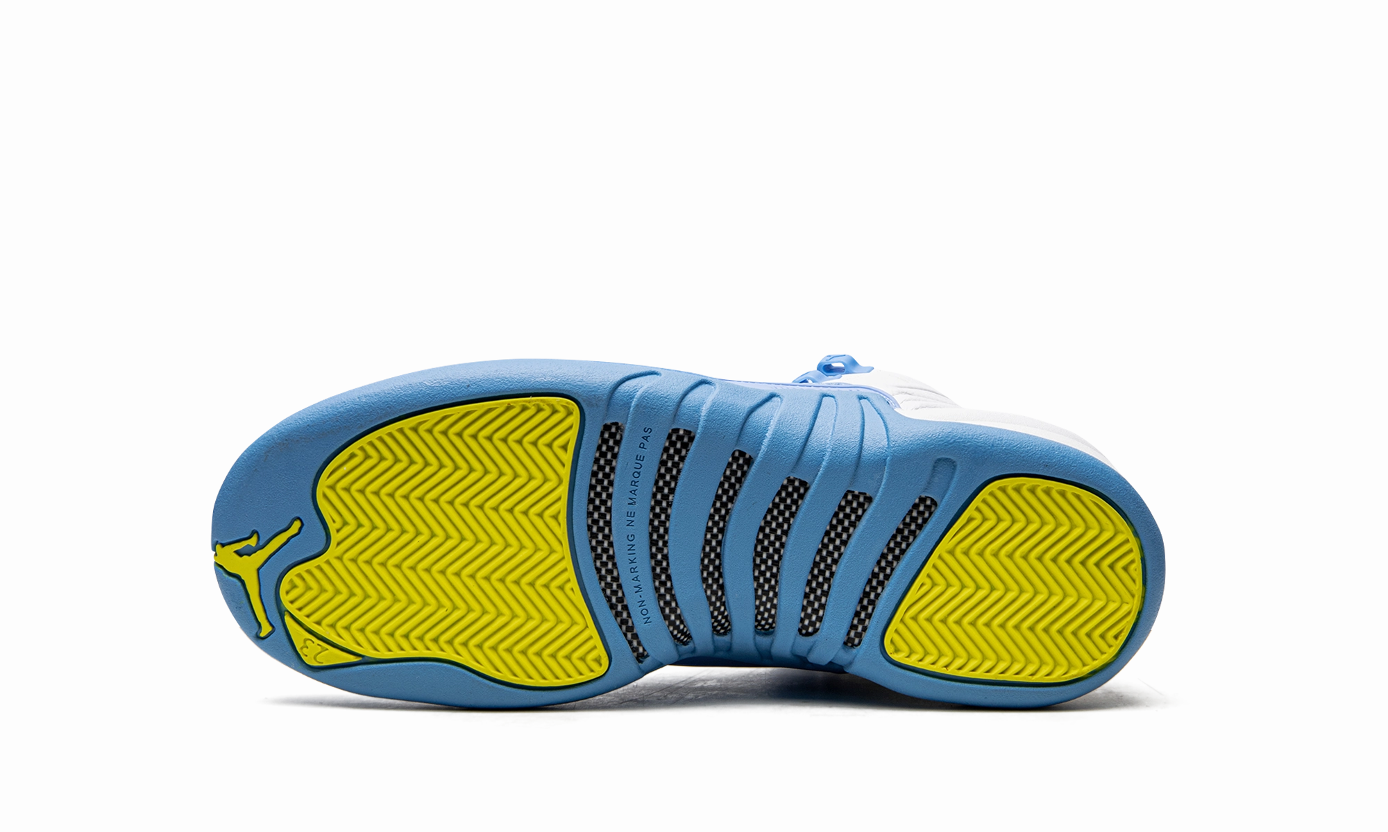 Air Jordan 12 GS "Emoji" running on the treadmill