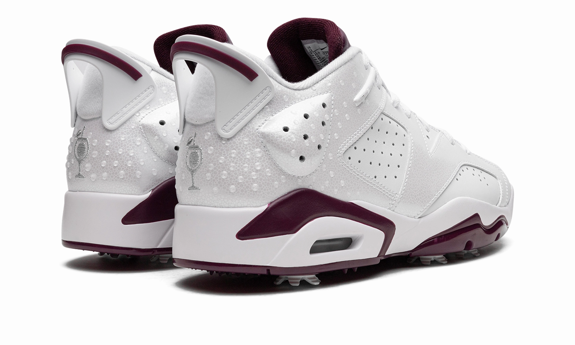 white running shoes Air Jordan 6 Golf NRG "Bordeaux"