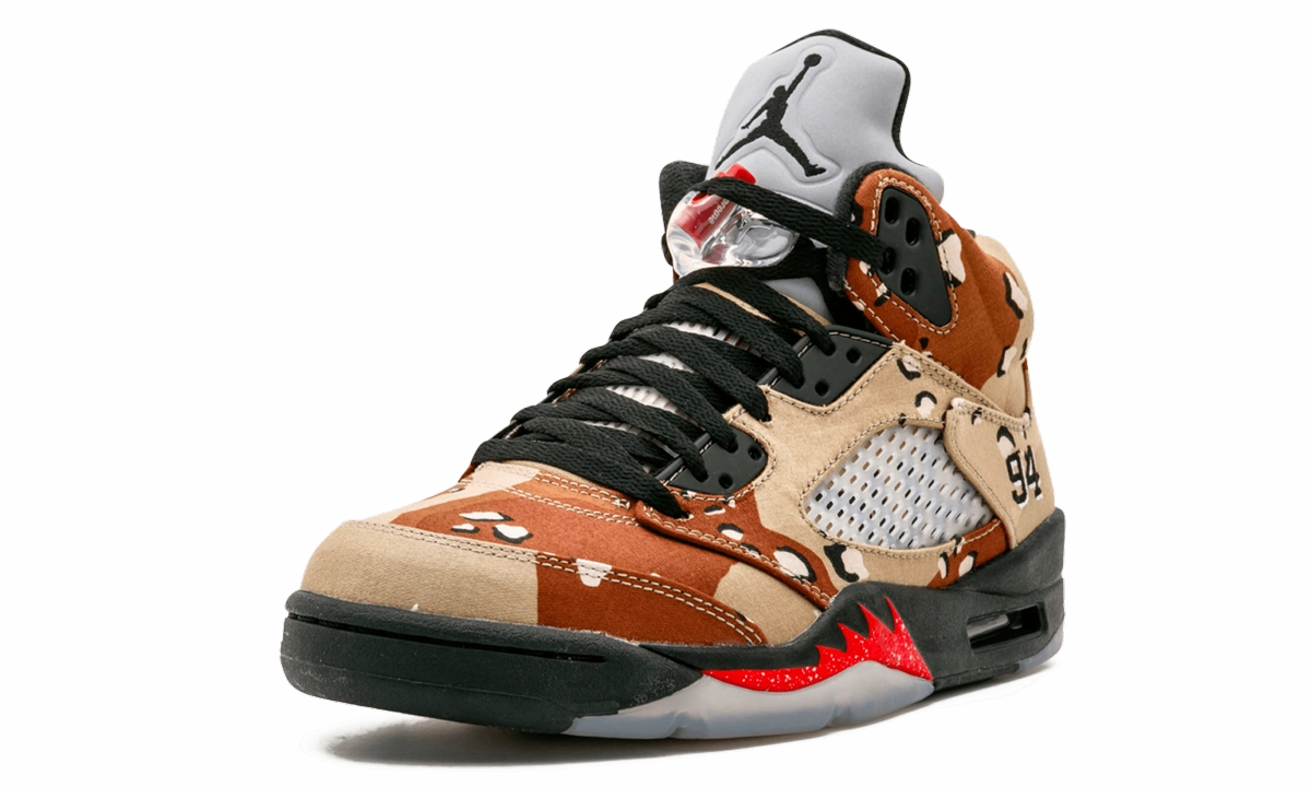 Impact Foam angular outsole running shoes Air Jordan 5 Retro Supreme "Camo"