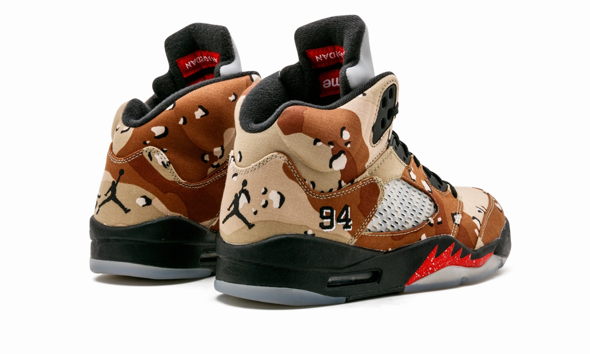 Air Jordan 5 Retro Supreme "Camo" traction - grip - feature shoes