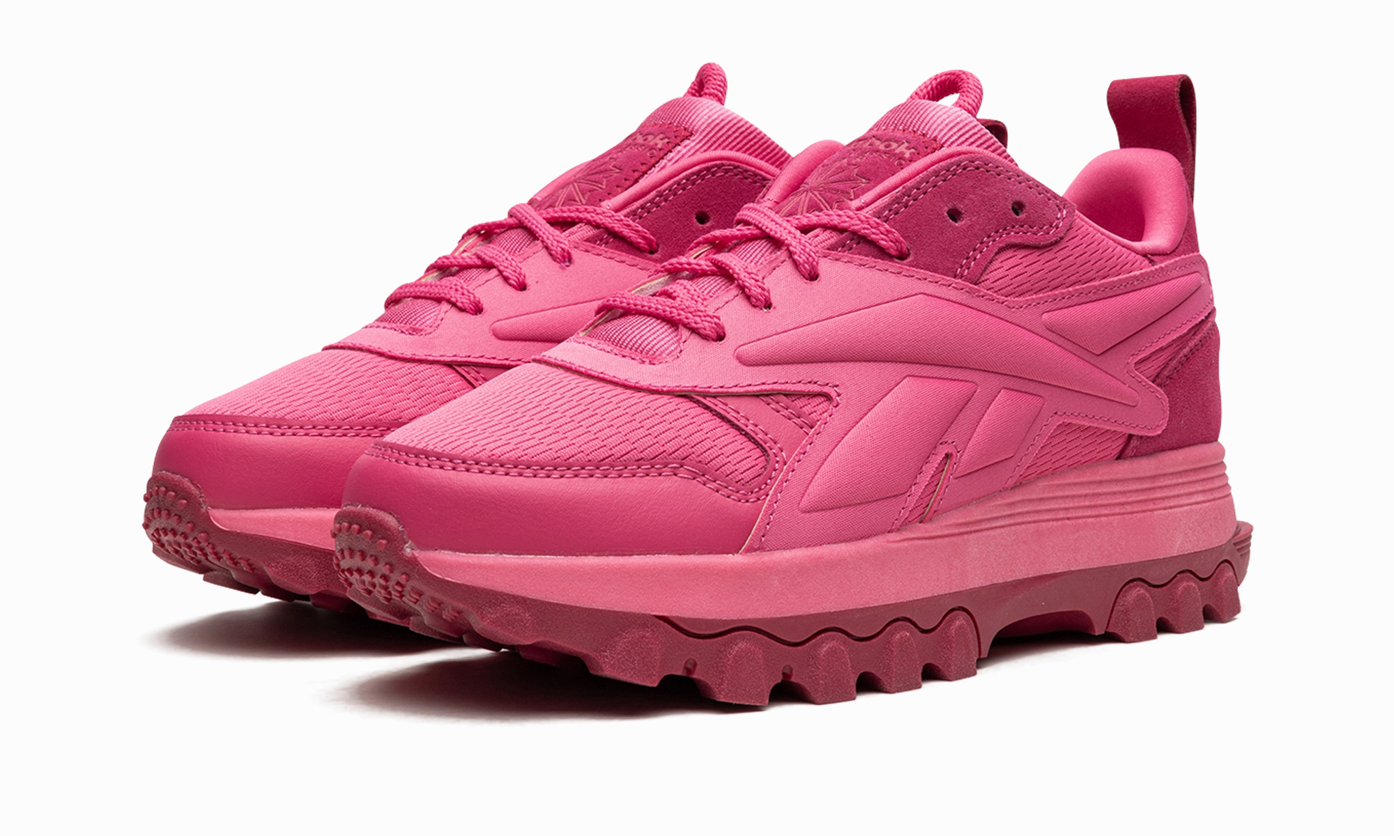 Cardi B Classic Leather GS "Pink Fusion" portable shoe benefit elastic - lacing running shoes