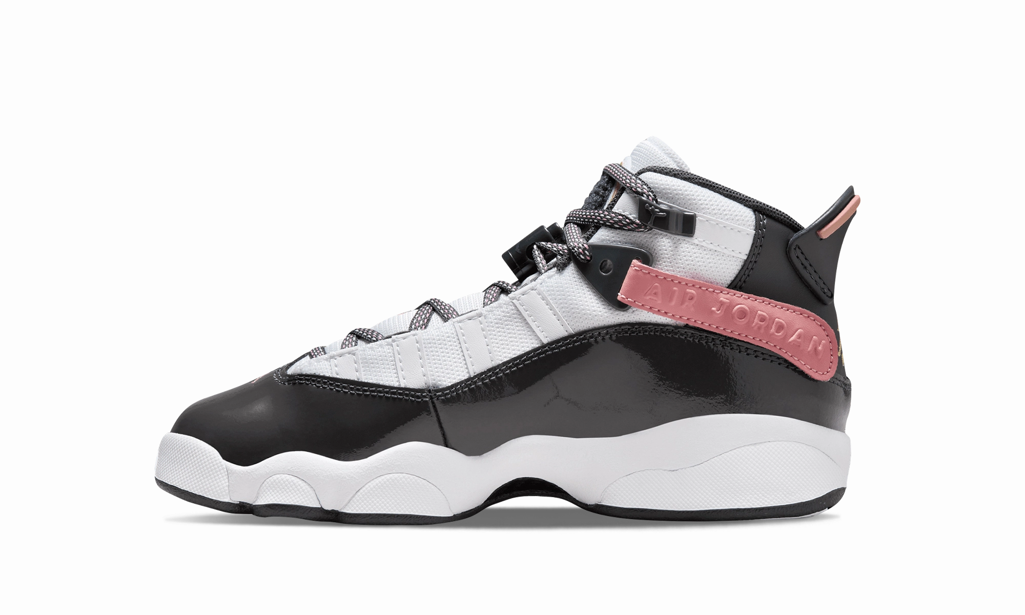 Jordan 6 Rings GS "White Red Stardust Vapor Green Anthracite" Breathable Sole Foot alignment