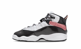 Jordan 6 Rings GS "White Red Stardust Vapor Green Anthracite" Breathable Sole Foot alignment