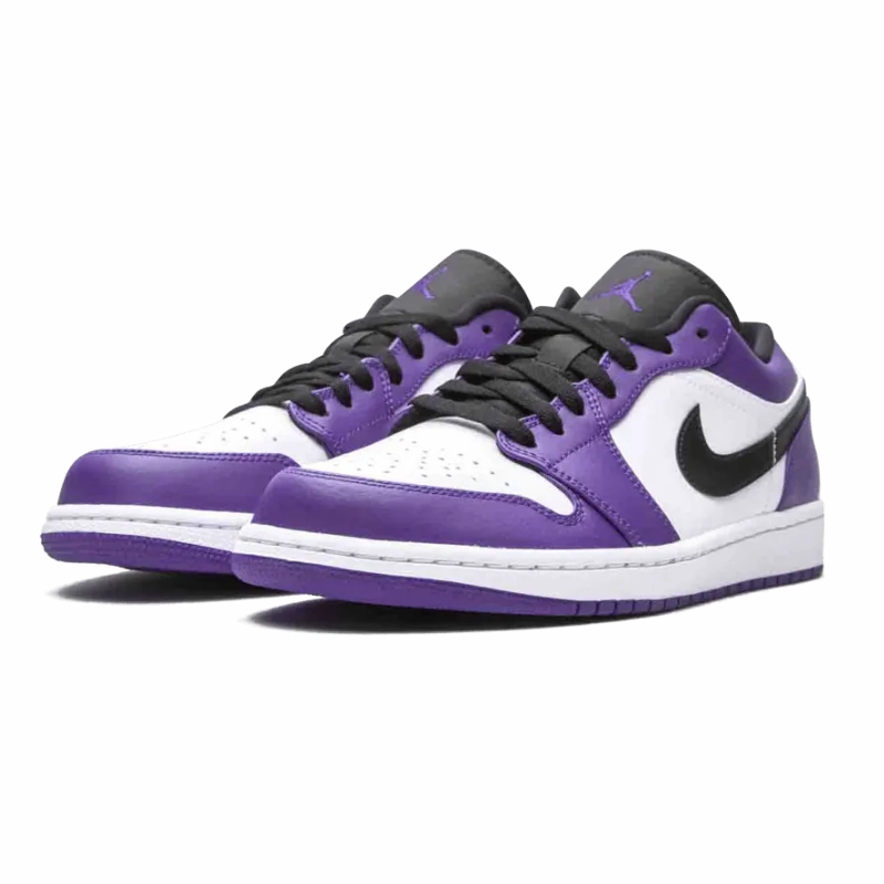 Air Jordan 1 Low Court Purple running for mental health heel - strike shoes