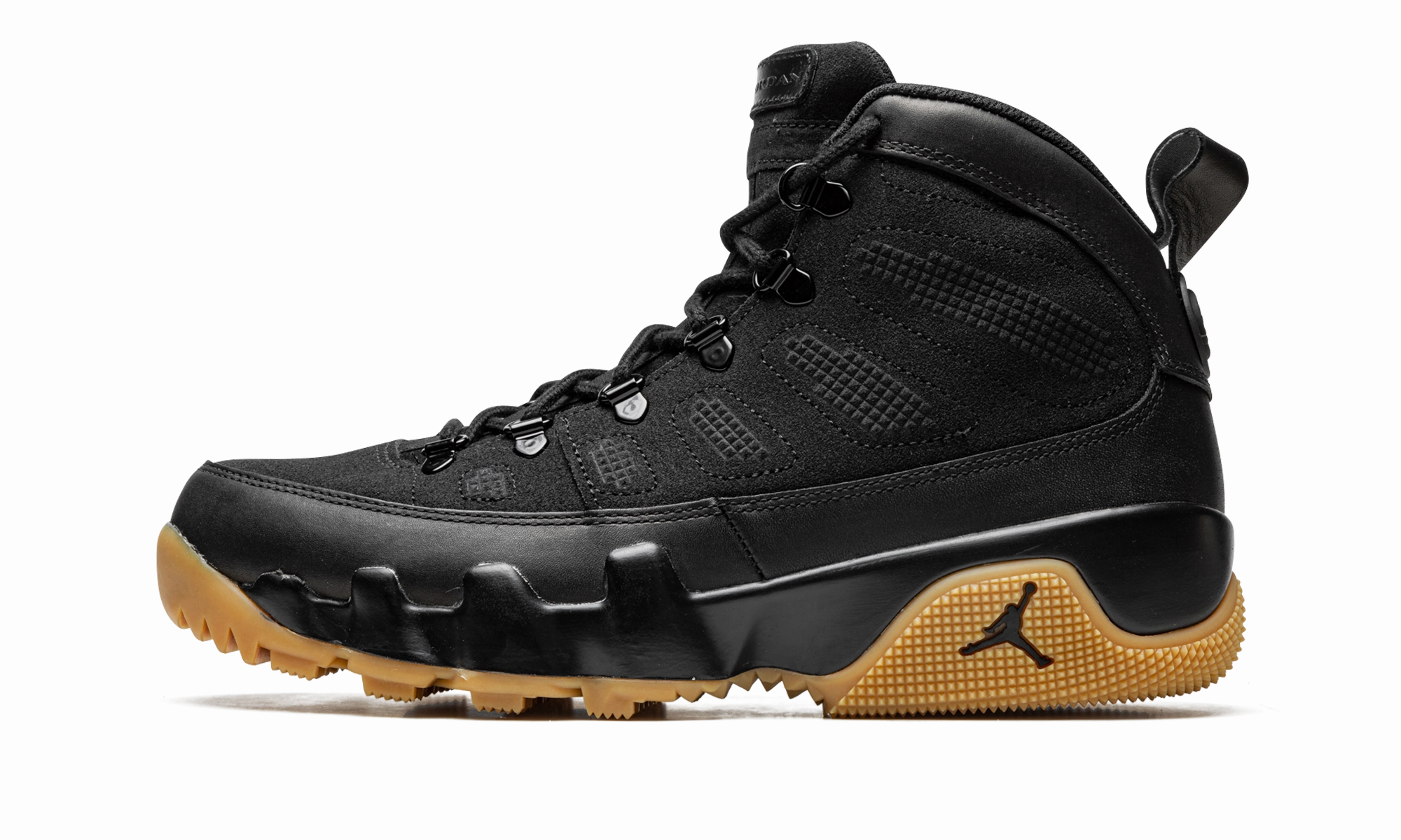 Air Jordan 9 Boot "Black / Gum" Energy Boost collar