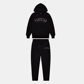 Modern Casual flex design Trapstar Arched Irongate Tracksuit - Black / Pink Camo