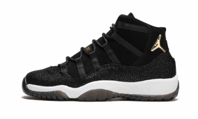 weekend running option genuine - leather - upper shoes Air Jordan 11 Retro Prem HC GS "Heiress Black Stingray"