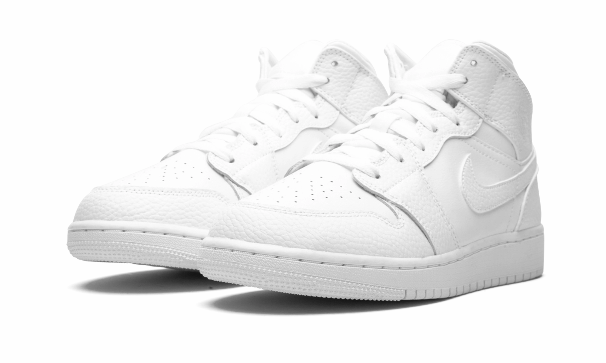 Premium Sole Air Jordan 1 Mid GS "Triple White"