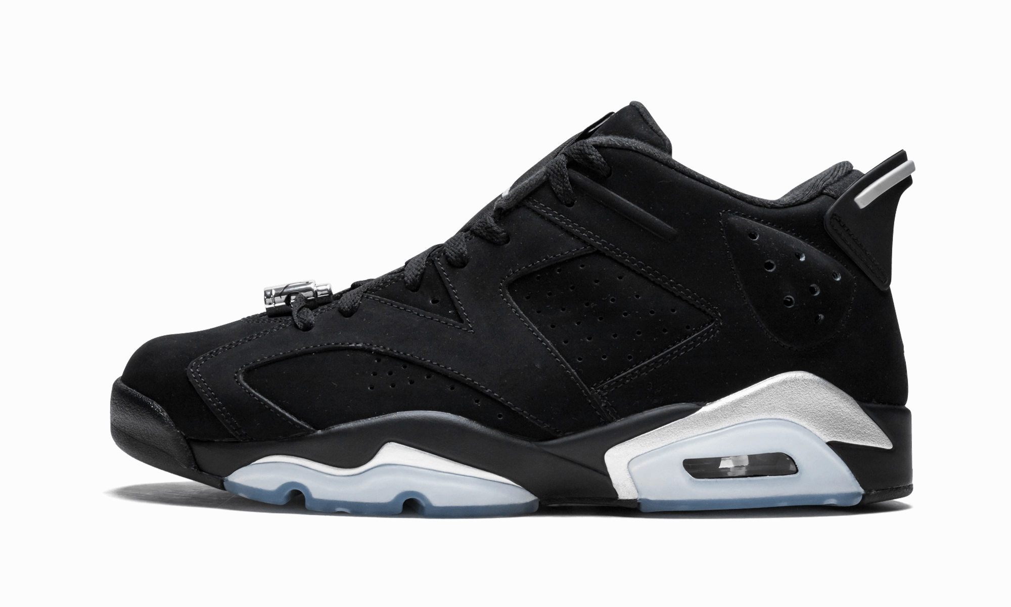 running in public tracks shoes soft shoes Air Jordan 6 Retro Low "Metallic Silver"