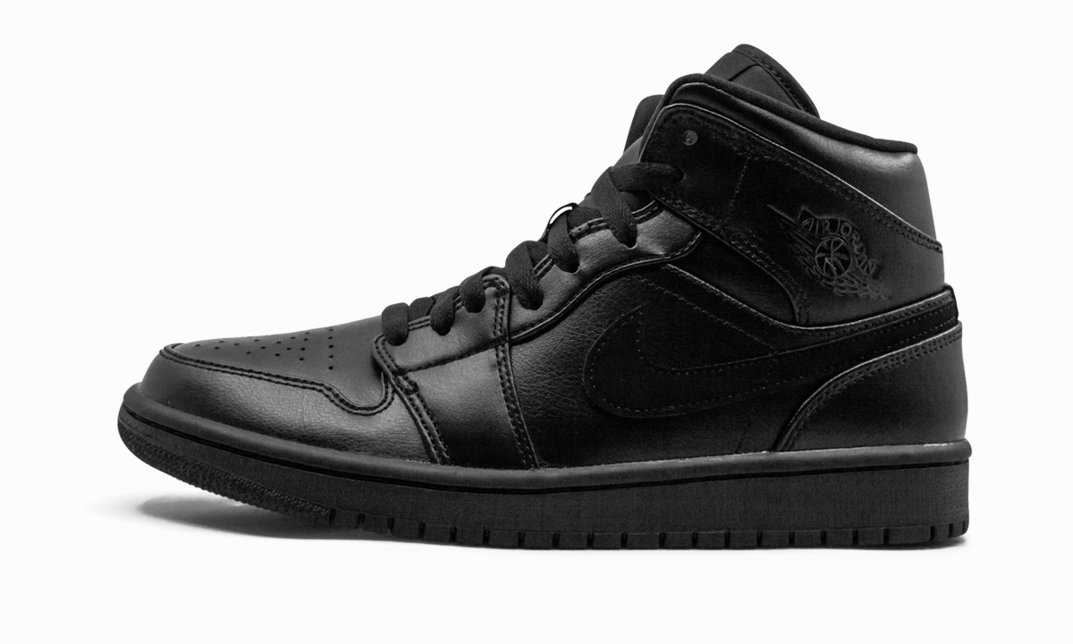 Cushion Feel Air Jordan 1 Mid "Triple black"