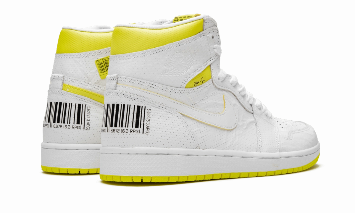 Padded Arch Training Ease Air Jordan 1 "First Class Flight White"