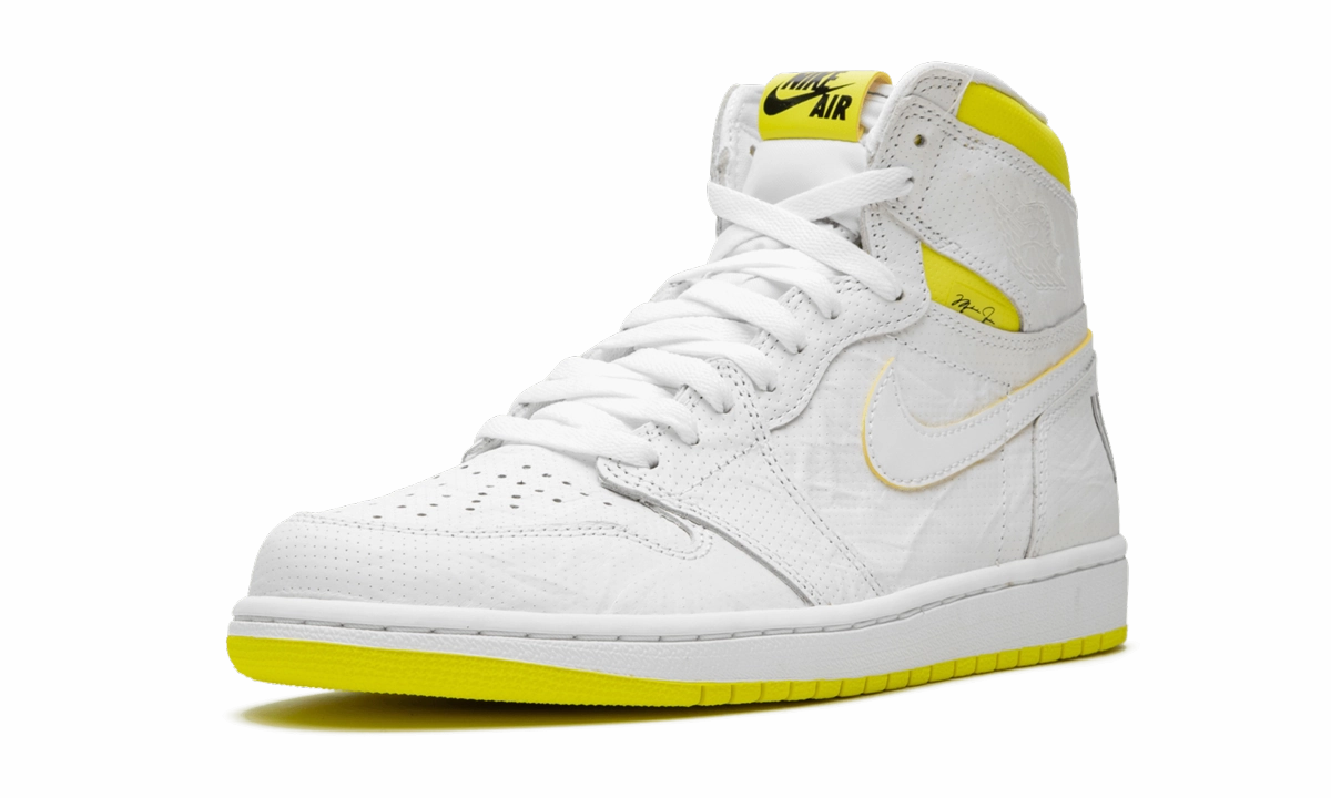 Air Jordan 1 "First Class Flight White" Breathable fabric Dynamic Fit