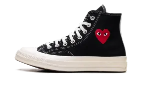 Chuck Taylor All Star 70 High "Comme des Garcons PLAY - Small Red Heart Black" Camp Step Family Hike