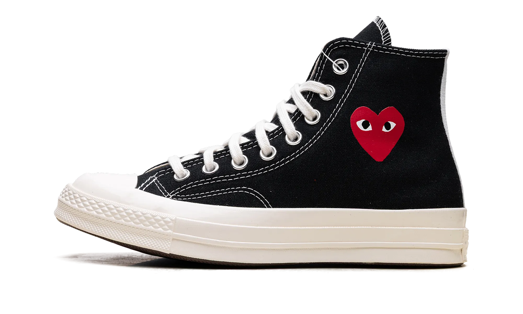 Chuck Taylor All Star 70 High "Comme des Garcons PLAY - Small Red Heart Black" Camp Step Family Hike